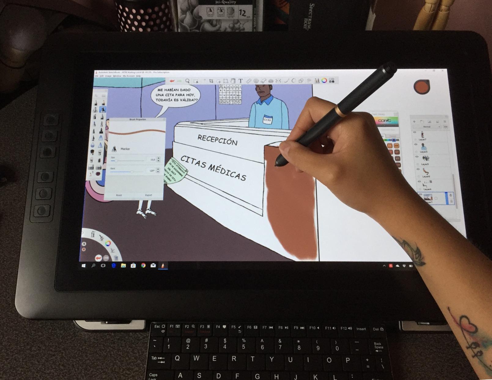XPPen Artist Pro 14 Gen2 Drawing Tablet with Screen 14 inch Graphic Art Tablet with Full Laminated Anti-Glare Screen 16384 Pressure Levels X3 Pro Battery-Free Stylus 123% sRGB Tilt Stand Mini Keydial customer photo 2