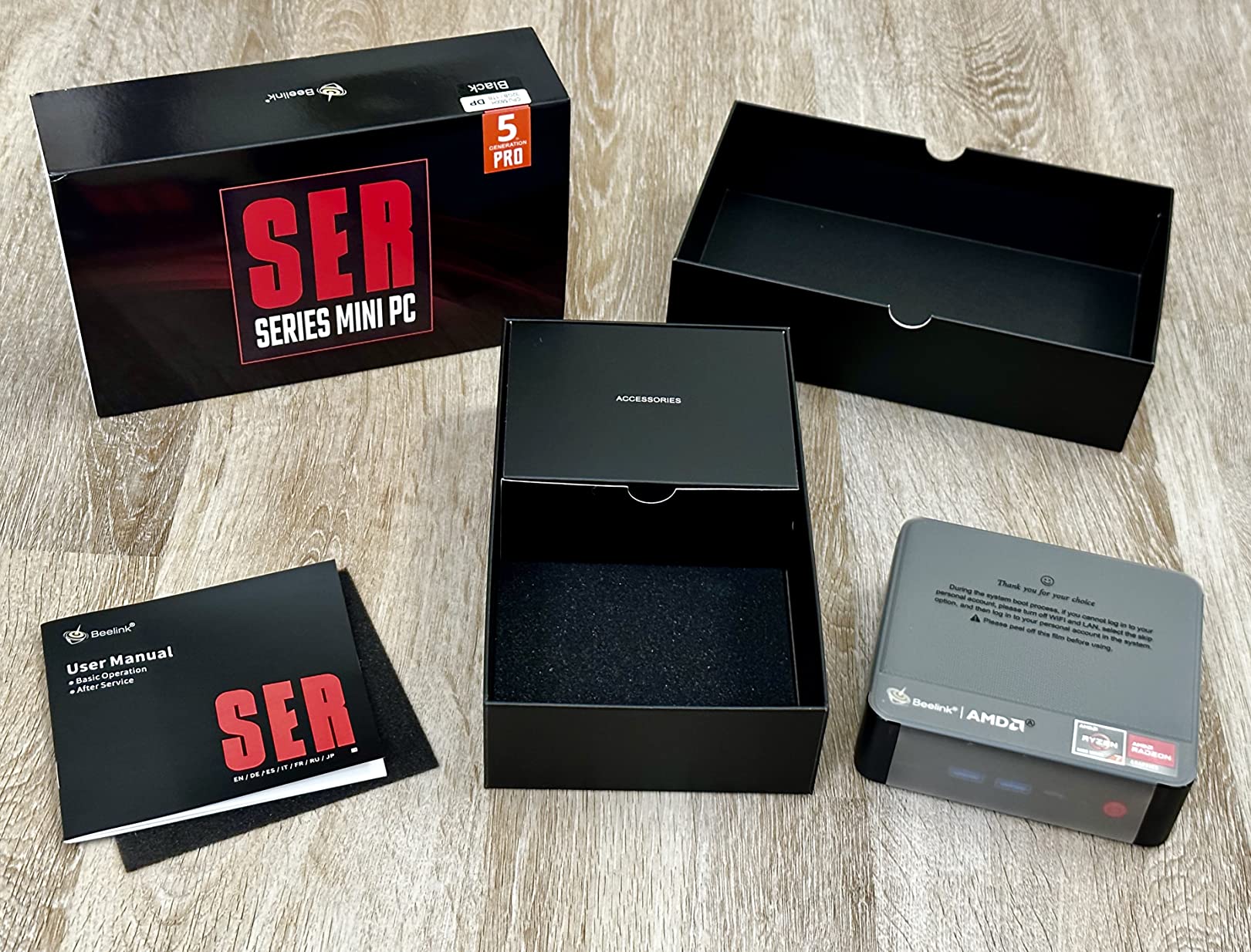 Beelink SER5 Mini PC, AMD Ryzen 5 5500U(Up to 4.0GHz) 6C/12T, Mini Desktop Computer 16GB DDR4 RAM 480GB NVMe SSD, Mini Gaming PC 4K@60Hz Output/BT5.2/WiFi 6 for Office/Gaming/Home customer photo 1