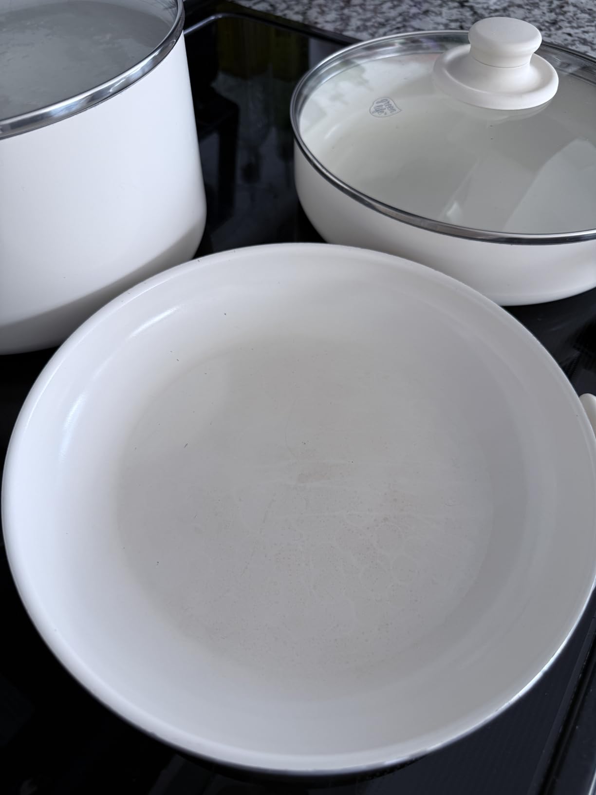 GreenLife Soft Grip 16 Piece Cookware Set, Non-Toxic PFAS-Free Ceramic Nonstick, Frying, Sauce, Saute, Utensils, Glass Lids, Stay-Cool Handles, Wobble Free, Dishwasher & Oven Safe, Cream customer photo 1