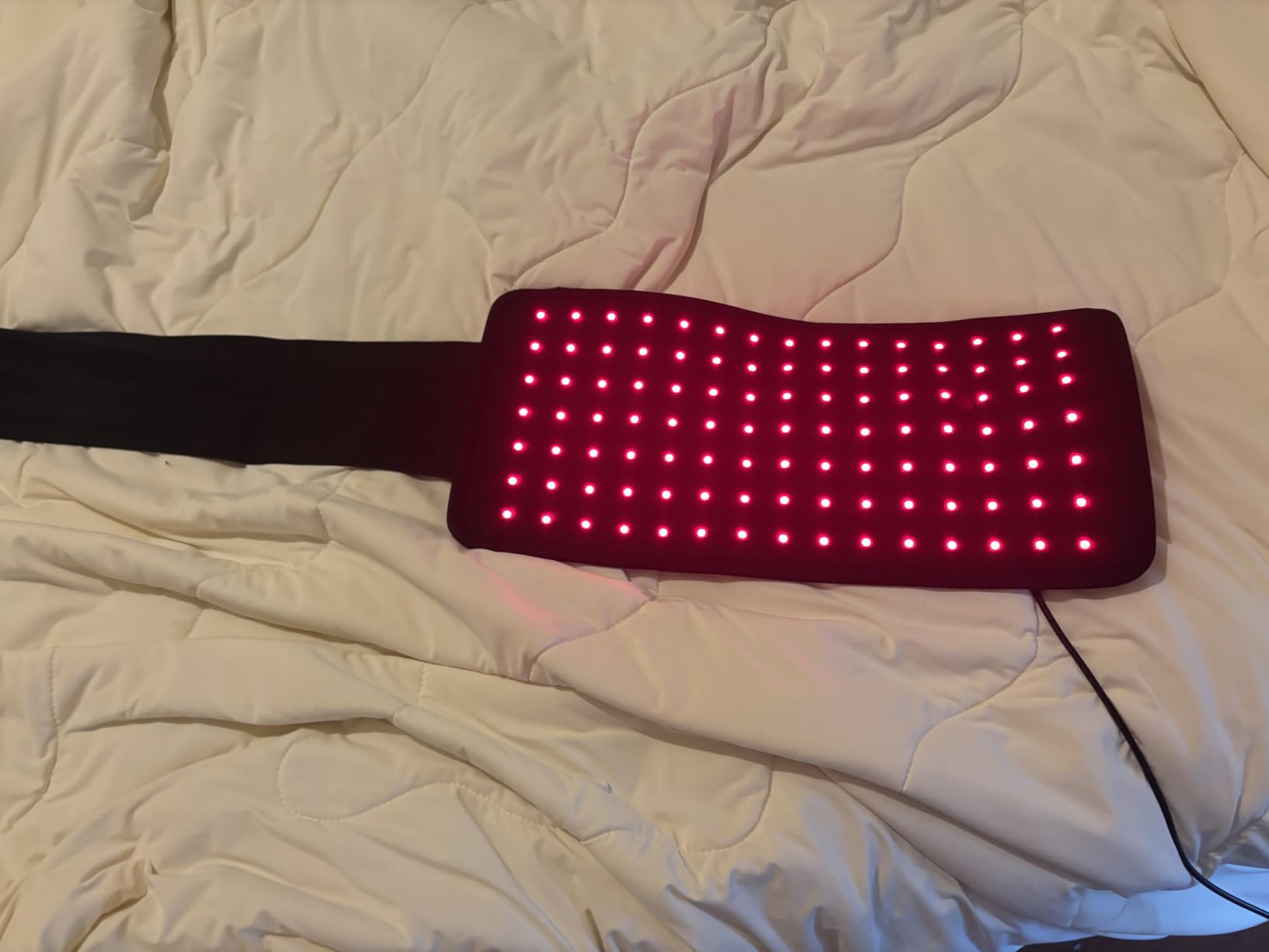 bonodave Red Light Therapy Pad for Body Back Knee Shoulder Hands Feet 660nm 850nm Home Use 3 Chips in 1 Infrared Wrap Belt Gift for Women Men (Corded) customer photo 1