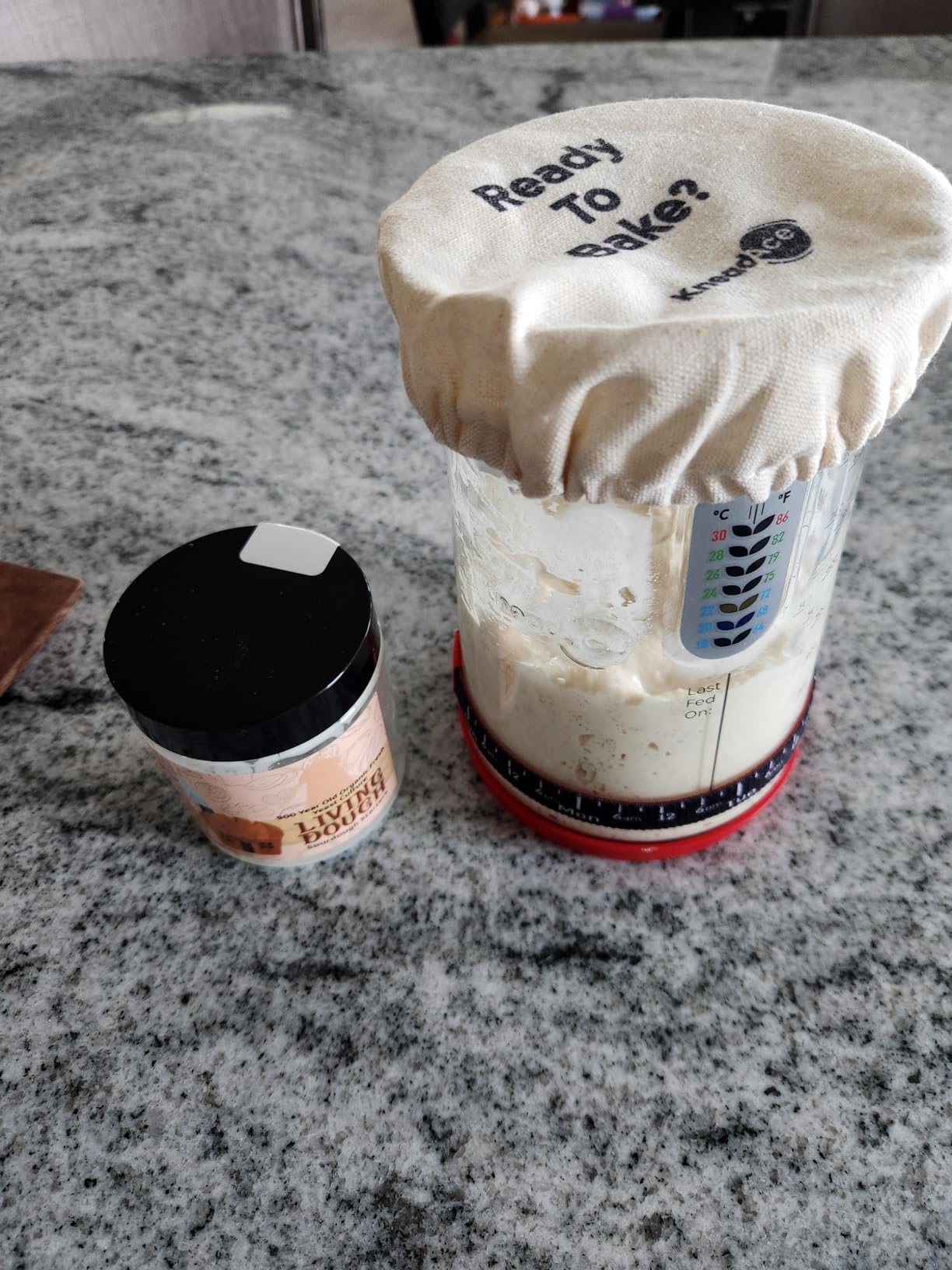 KNEADACE Pro Sourdough Bread Starter Kit - 34 oz Large Capacity Sourdough Starter Jar with 5 unique features for the perfect sour dough bread & sourdough starter kit - sourdough supplies (KA06) customer photo 2