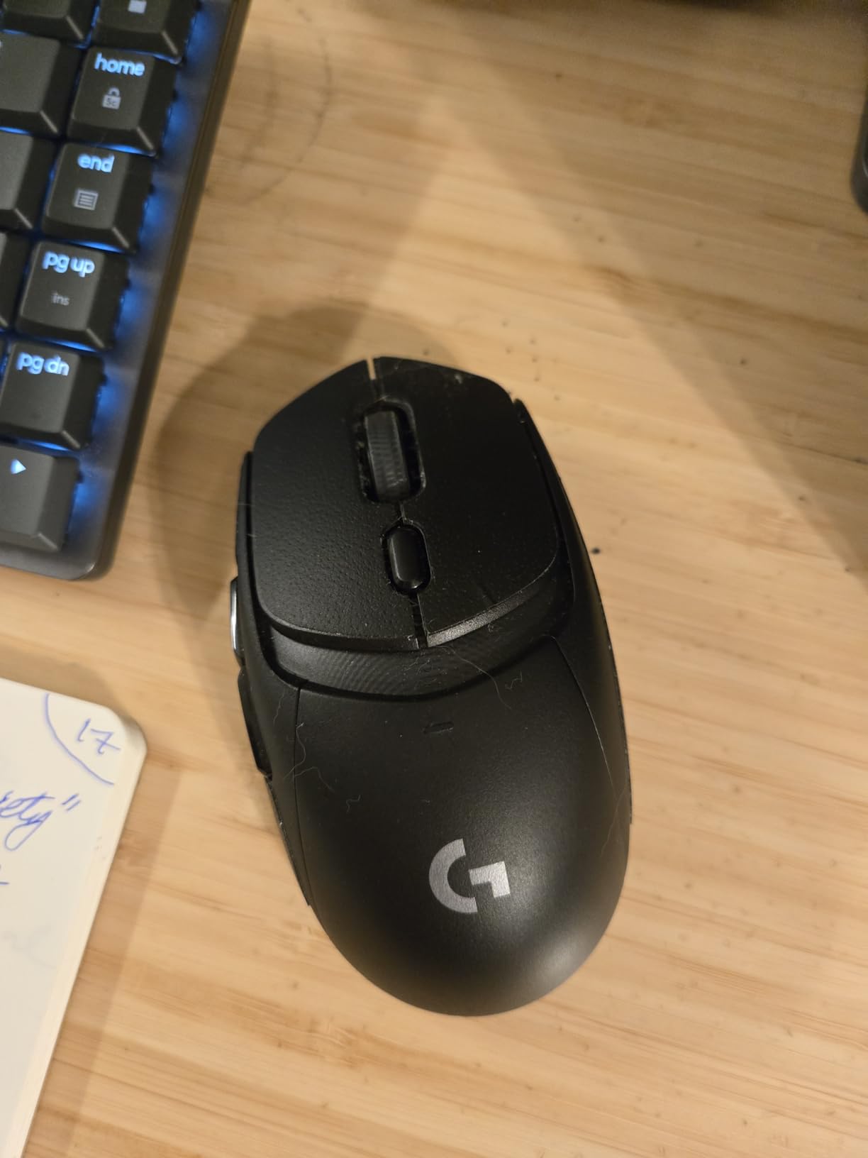 Logitech G309 Lightspeed Wireless Gaming Mouse, Lightweight, LIGHTFORCE Hybrid Switches, Hero 25K Sensor, 300+ Hour Battery Life with AA Battery, 6 Programmable Buttons, PC & Mac - Black customer photo 2