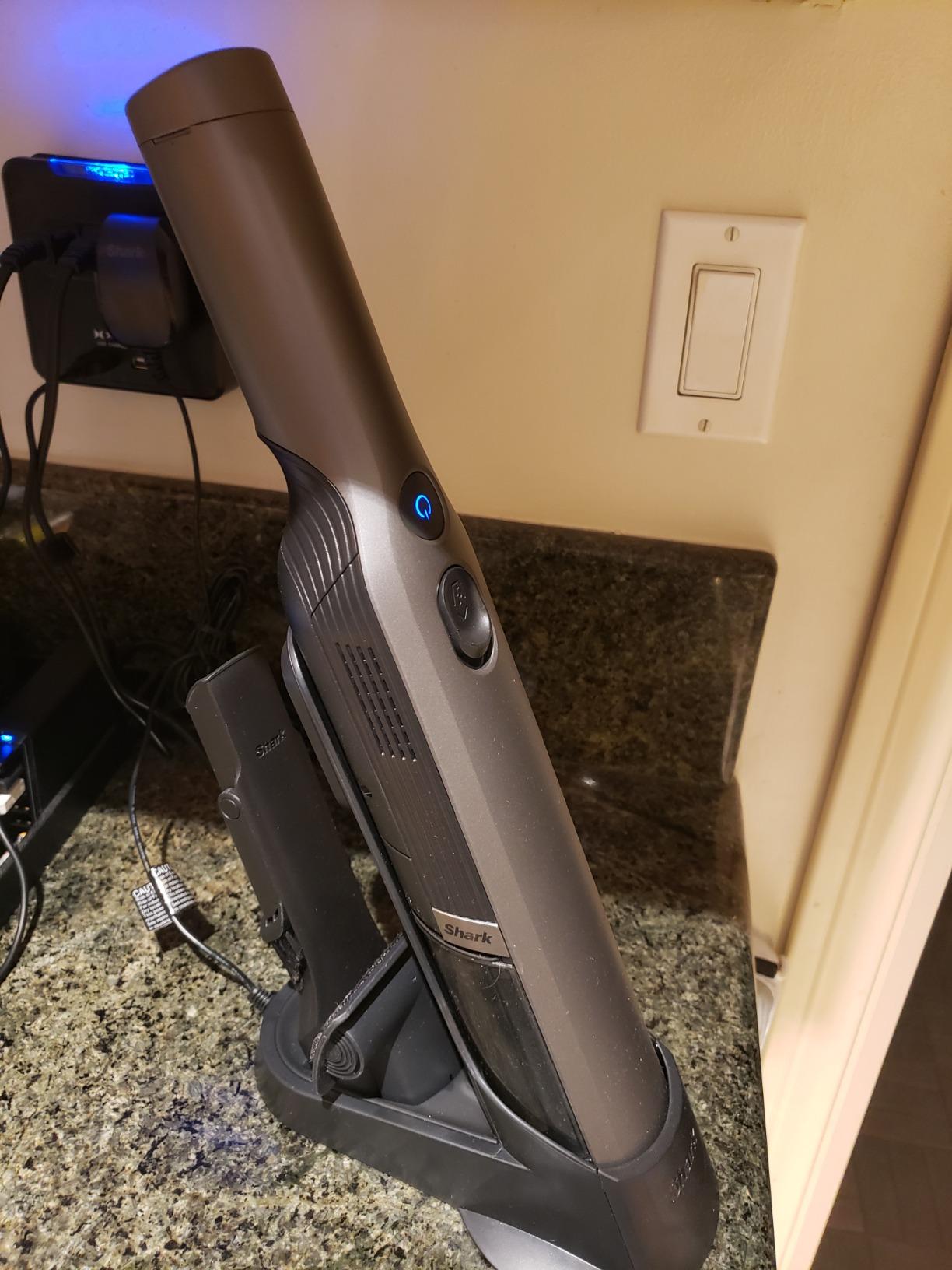 Shark WANDVAC Cordless Hand Vac, Lightweight, Versatile and Portable at 1.4 lbs., Powerful Suction for Pet Hair, Charging Dock, One-Touch Empty for Car & Home, Duster Crevice Tool, Black, WV201BK customer photo 1