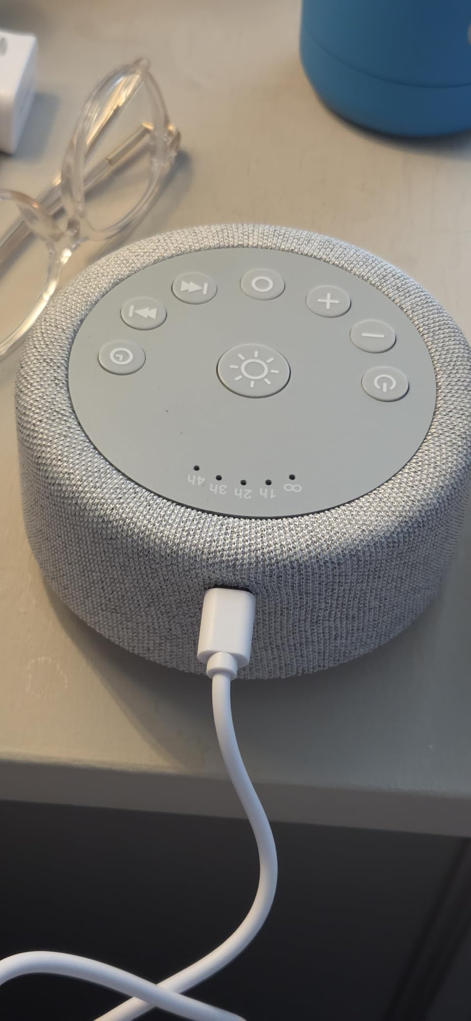 Sound Machine Night Light White Noise Brown Noise Machine 30 Non Looping Sounds 12 Lights 5 Timers 36 Adjustable Volume Memory Function Sleep Sounds Machine for Baby Kids Adult & Home Office Travel customer photo 1