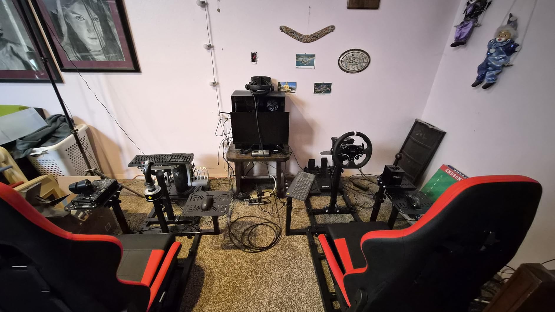 Marada Flight Racing Simulator Cockpit with Red Seat for Sim Flight Racing customer photo 1