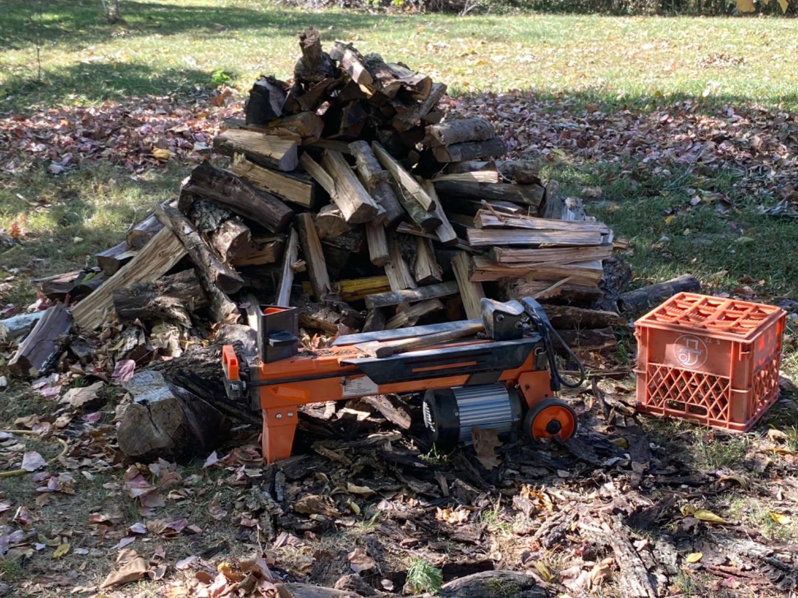 PROYAMA Log Splitter 7 Ton with Stand, Wood Splitter Electric Powered, Hydraulic Ram, Firewood Splitting Machine Black Stand Wood Splitter | 15A Motor Firewood Splitting Machine with Hydraulic Ram for Home Heating, and Yard Maintenance customer photo 2