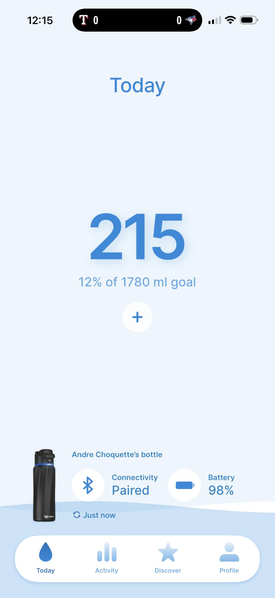 WaterH BOOST Smart Water Bottle Tracker with Reminder to Drink Water, 32oz customer photo 1