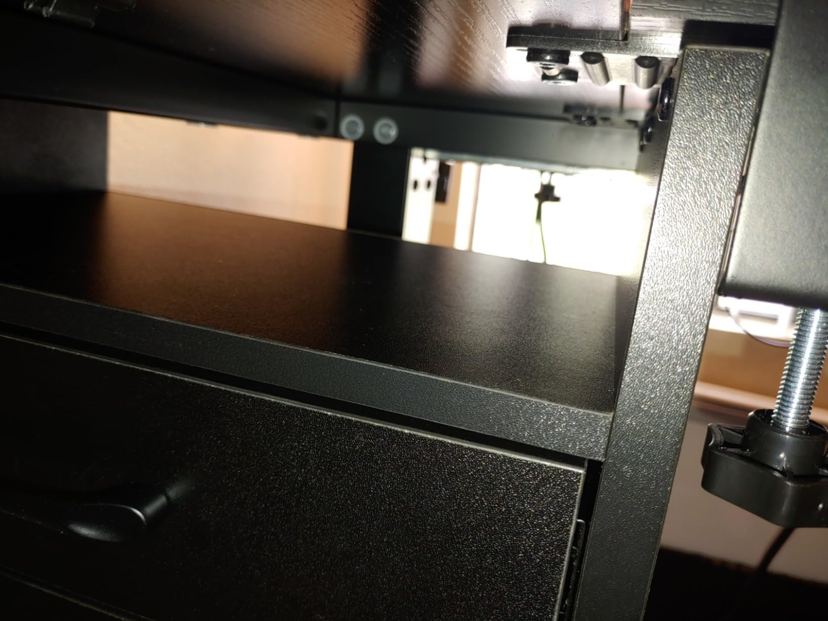 VIVO Corner Clamp-on Under Desk Drawer and Shelf System, Office Accessory Holder for Supplies, Gaming Devices, and More, Multi-Level Storage, Workstation Organizer, Black customer photo 2