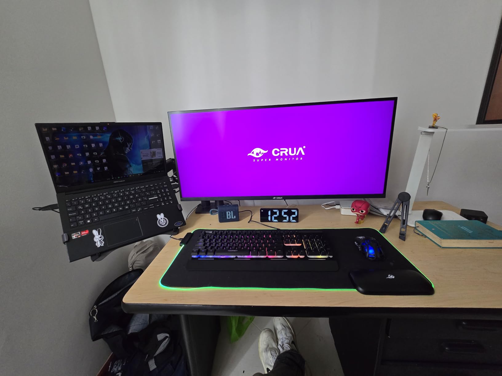 CRUA 24.5Inch Gaming Monitor 165Hz/180Hz, FHD 1080P 120% sRGB Computer Monitor, Height/Pivot/Swivel/Tilt Adjustable Vertical Monitor, Support FreeSync, DP,HDMI, Wall Mount (75mmX75mm) customer photo 1