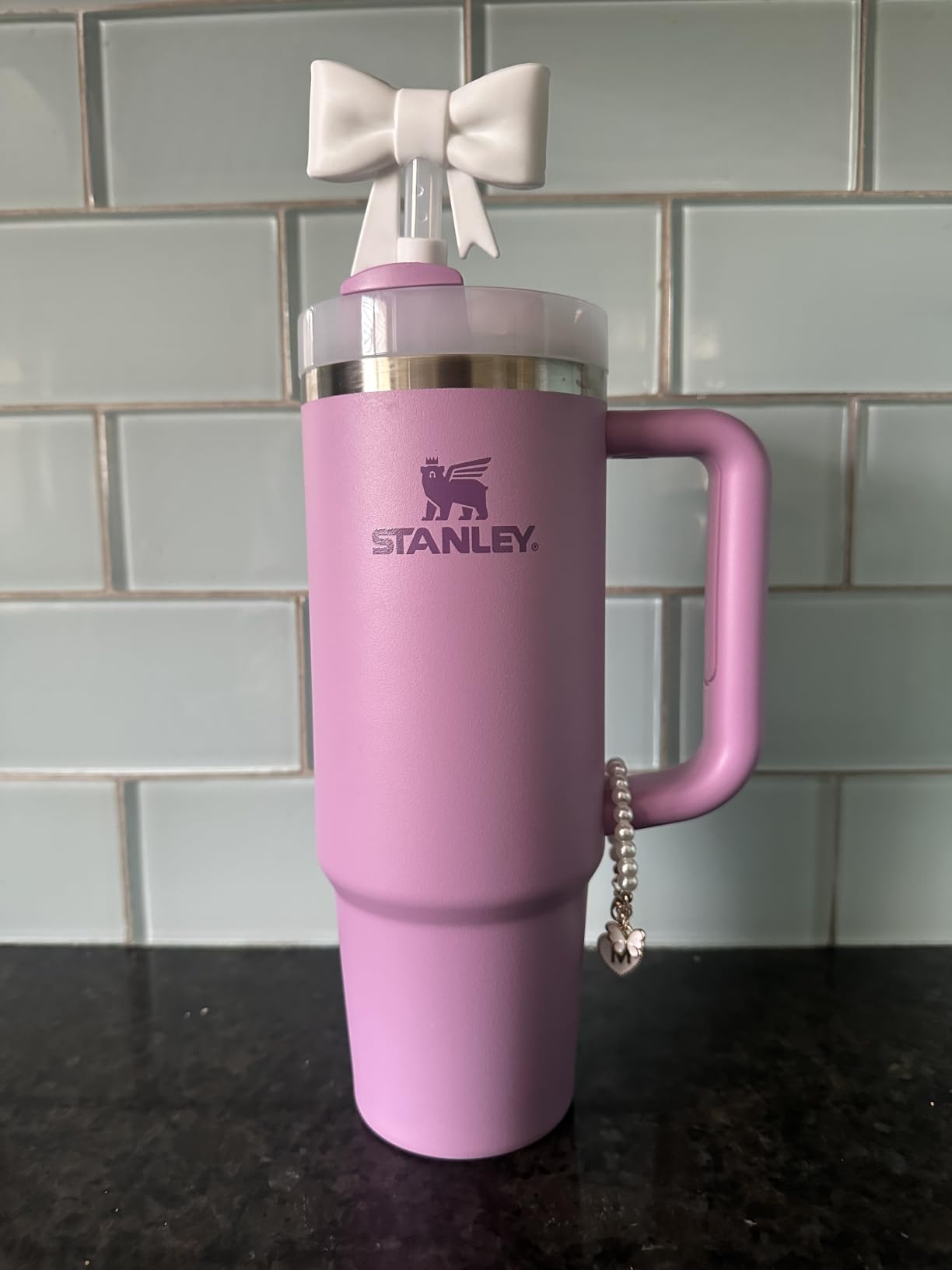 STANLEY Quencher H2.0 Tumbler with Handle and Straw 30 oz | Flowstate 3-Position Lid | Cup Holder Compatible for Travel | Insulated Stainless Steel Cup | BPA-Free | Rose Quartz 2.0 customer photo 1