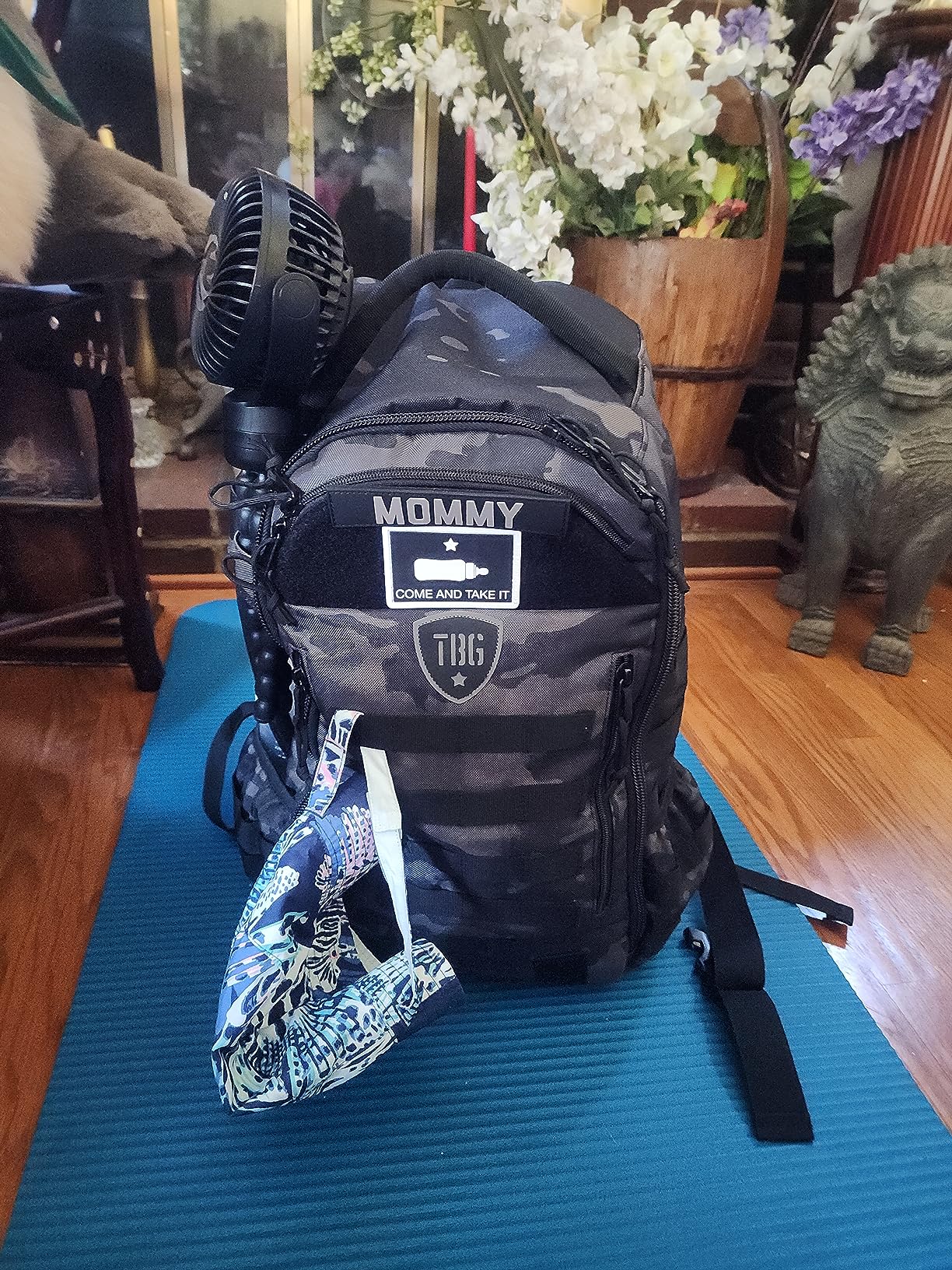 Tactical Baby Gear Daypack Tactical Diaper Bag Backpack | MOLLE-compatible tactical diaper backpack with built-in changing mat and stroller straps for organized parenting. customer photo 1