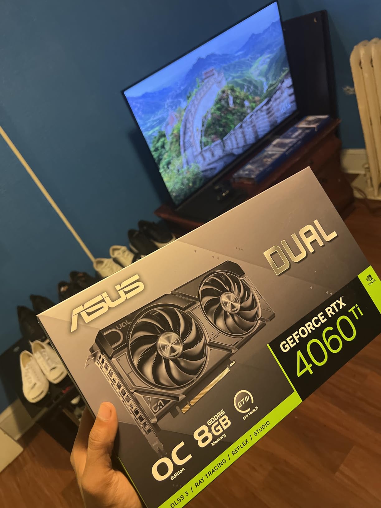ASUS Dual GeForce RTX 4060 Ti EVO OC Edition 8GB GDDR6 (PCIe 4.0, 8GB GDDR6, DLSS 3, HDMI 2.1a, DisplayPort 1.4a, Axial-tech Fan Design, Auto-Extreme Technology), 3 Year Warranty customer photo 1
