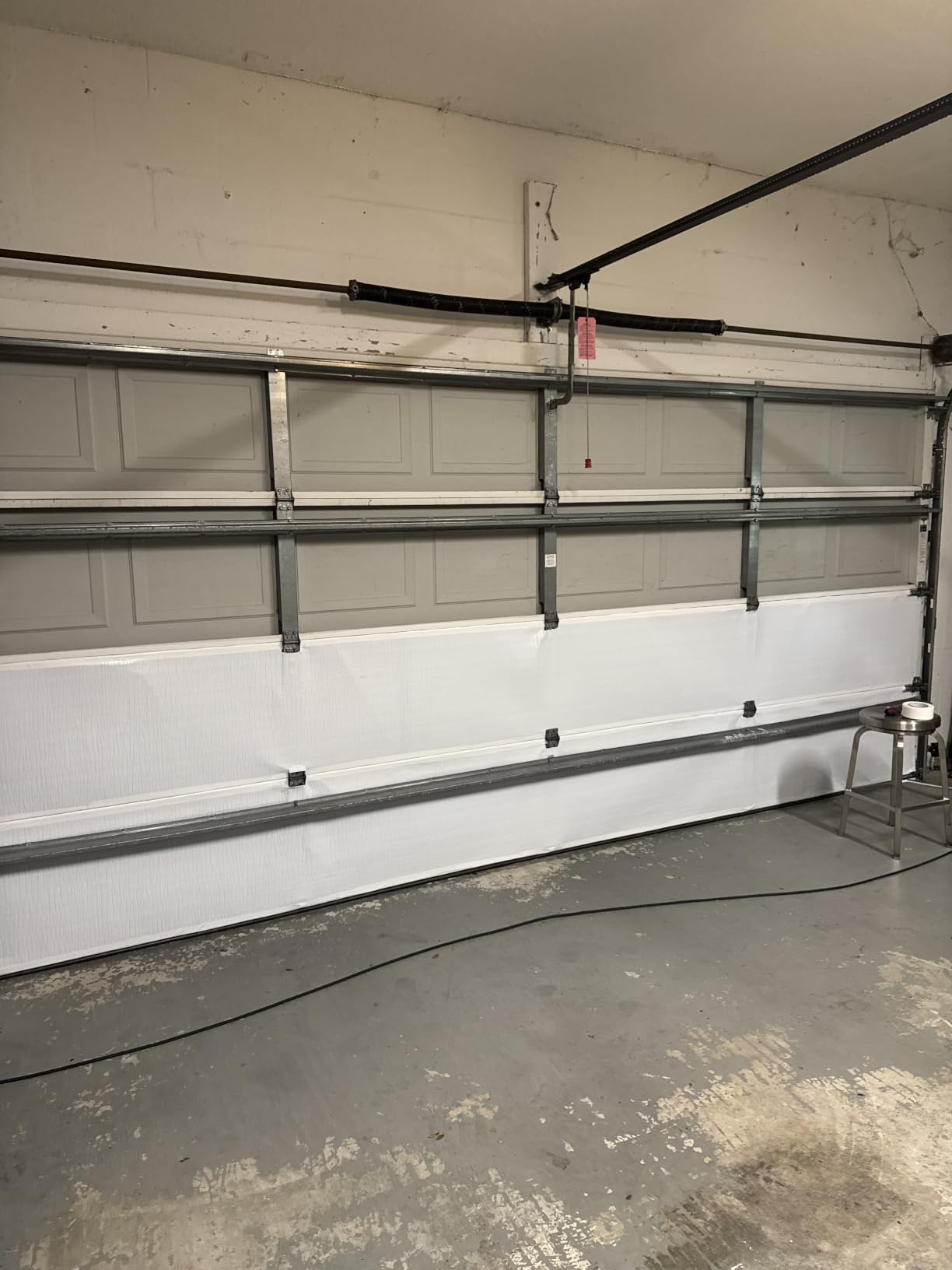 BlueTex Insulation White Reflective Foam Core Tearproof 2 Car Garage Door Insulation Kit 18FT (Wide) x 7FT (HIGH) to Cool Your Garage. Complete DIY Installation Kit customer photo 2