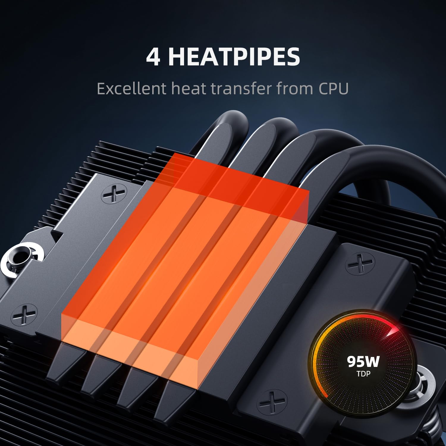 ID-COOLING IS-40-XT Black, 47mm Height Low Profile CPU Cooler, 4 Direct-Contact Heat Pipes, 92x15mm Slim Fan customer photo 2