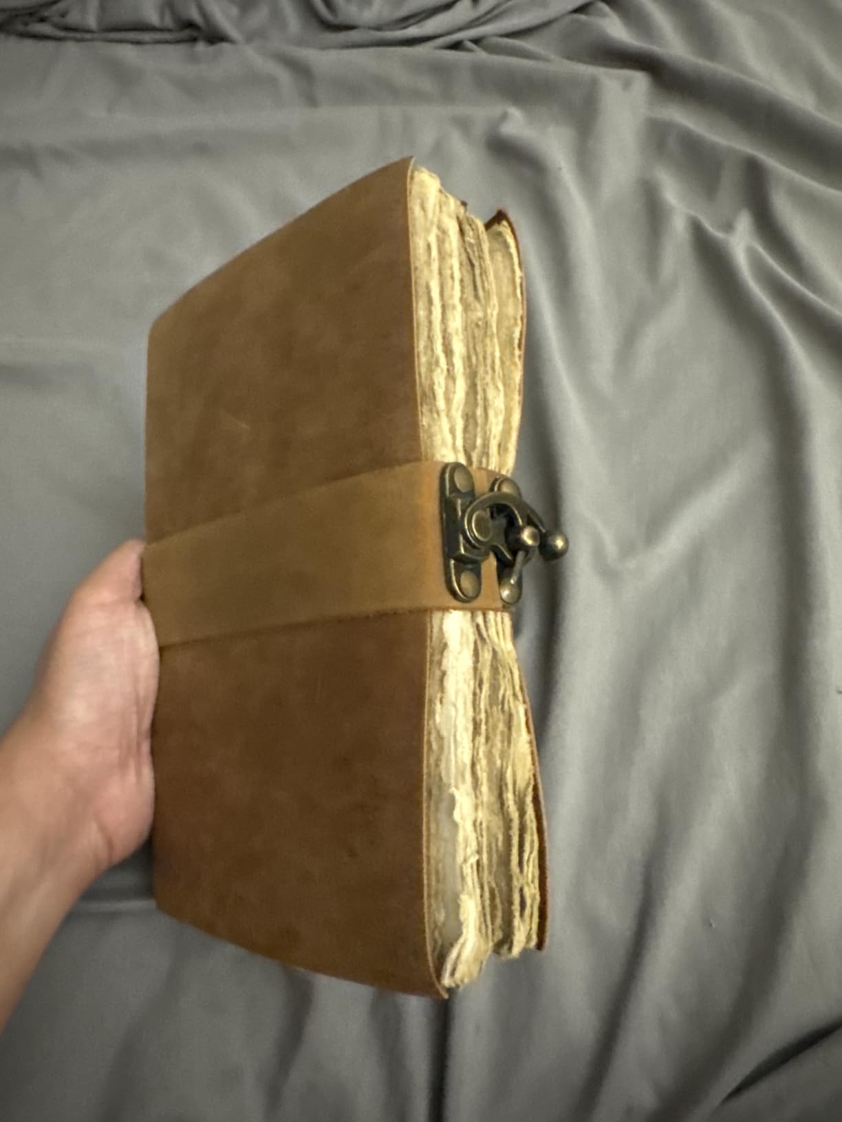NomadCraftsCo. Vintage Leather Journal with Gift Box - Old Leather Bound Grimoire, Sketchbook, and Notebook - Perfect Leather Journals for Women and Men customer photo 1