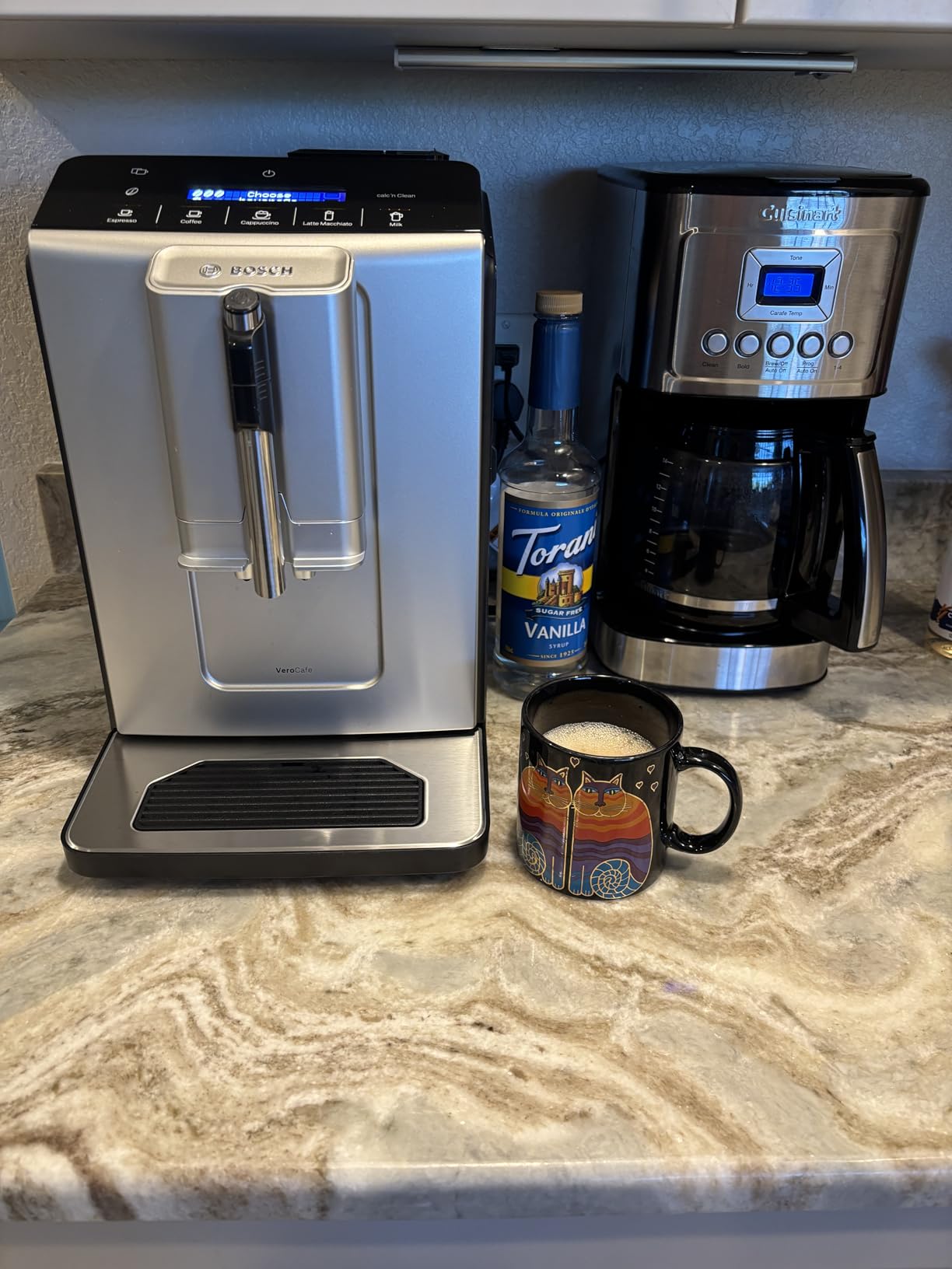 Bosch Fully Automatic Coffee and Espresso Machine - One-Touch Drinks, Barista Style, Double Cup Super Coffee Maker - Large Bean Capacity - Easy Clean, Maintenance - Silver - TIU20307 customer photo 2
