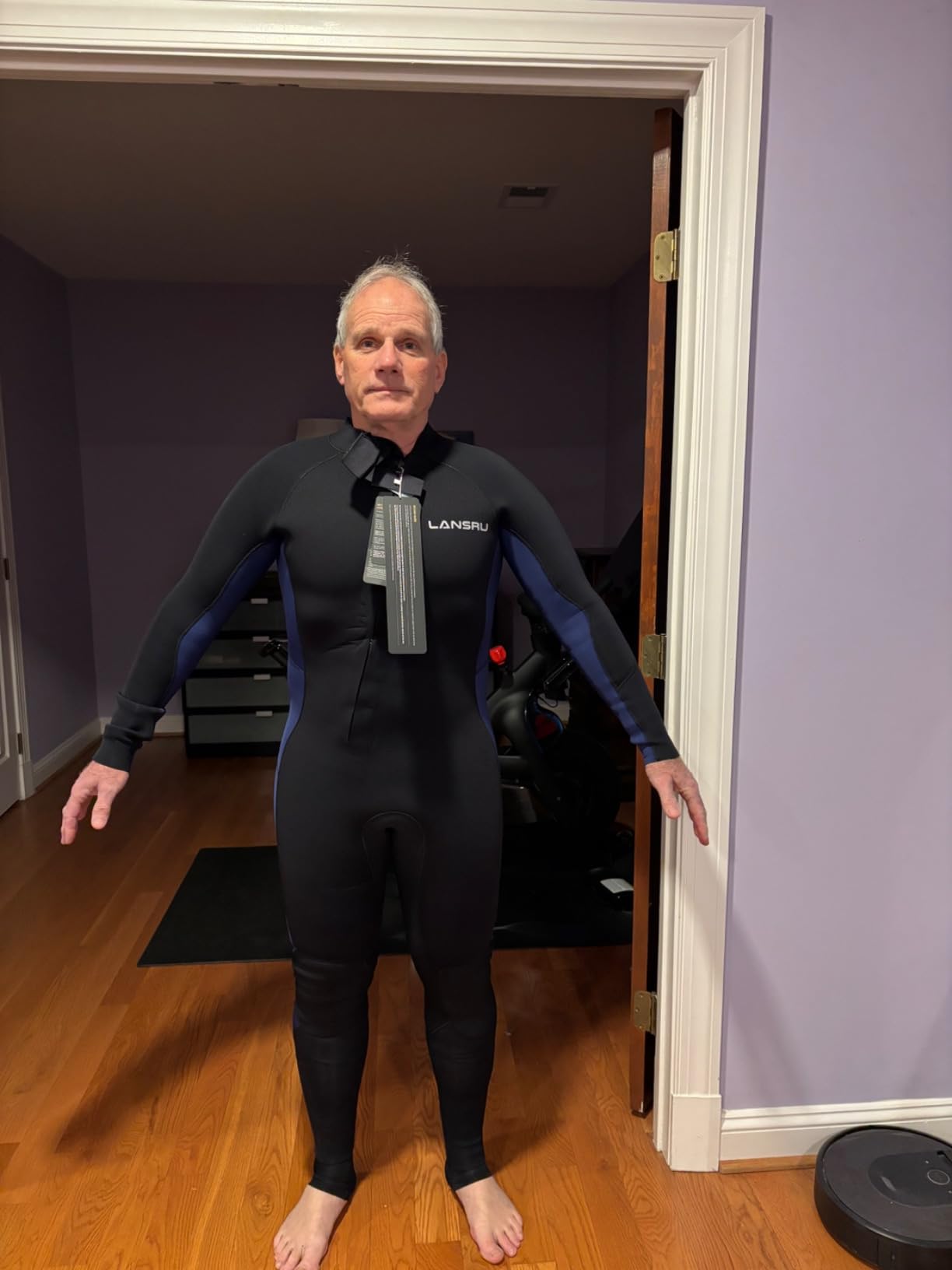 Men Wetsuit, 5/4mm SCR Neoprene Wetsuits for Men,UPF 50+ customer photo 1