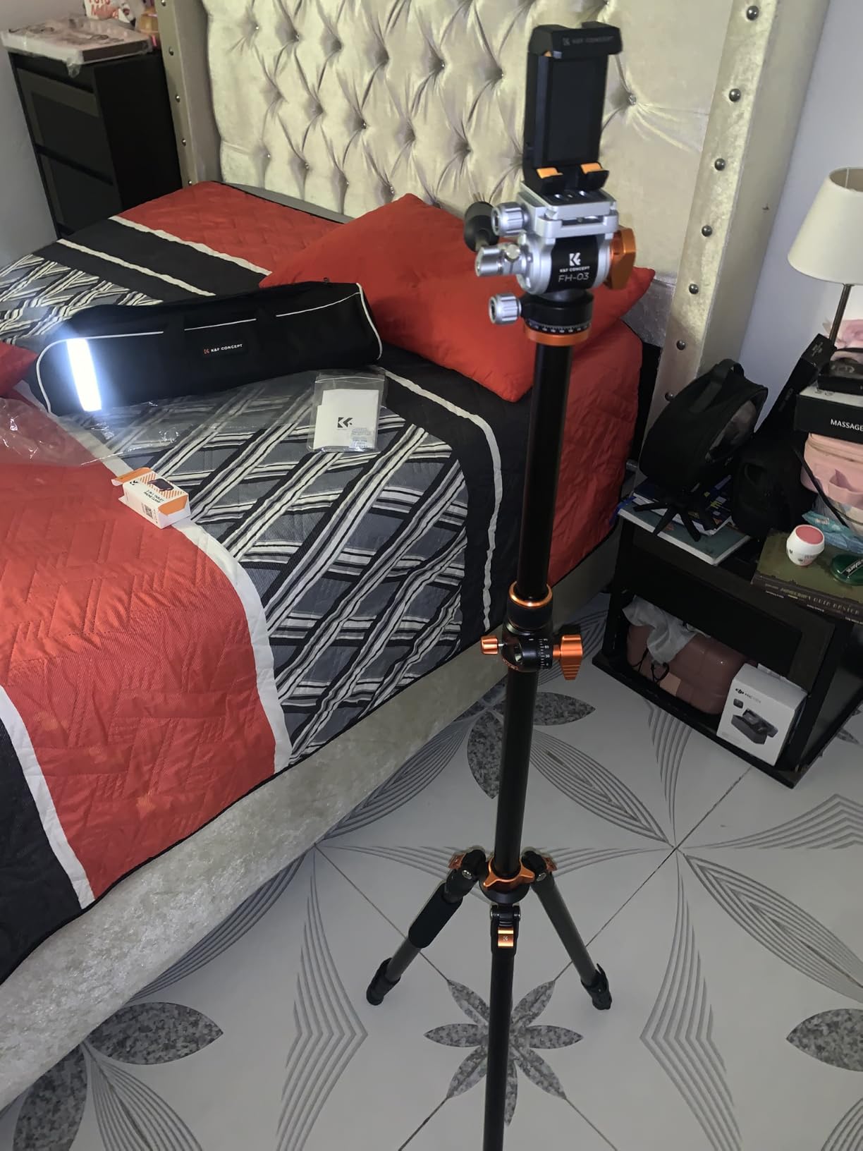 K&F CONCEPT 90''/230cm Horizontal Fluid Head Camera Tripod customer photo 1