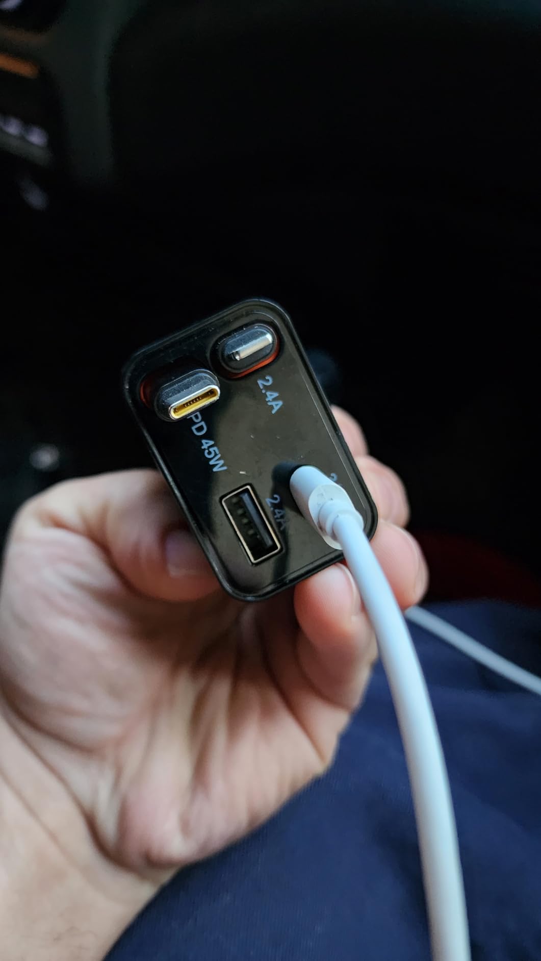 LISEN Retractable Car Charger, 84W Car Charger USB C Fast Charge, 4 in 1 customer photo 1