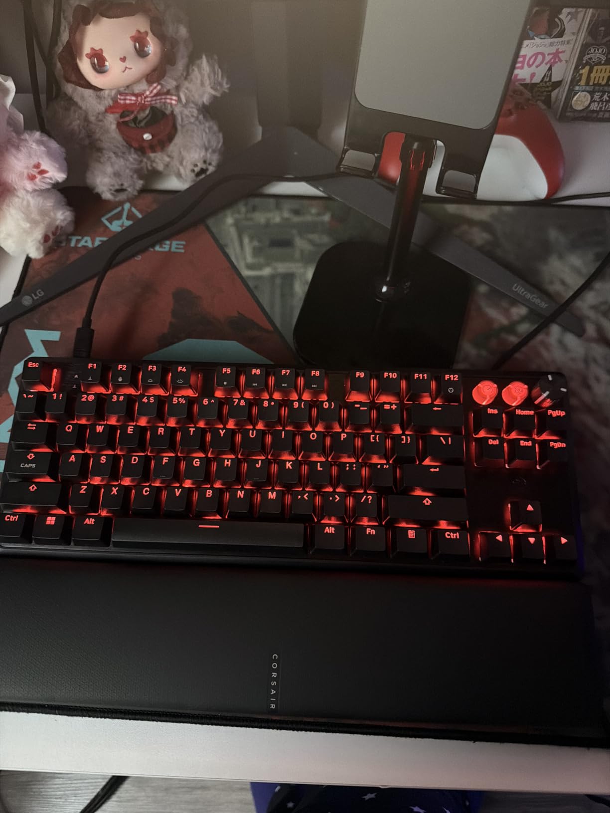 Corsair K70 PRO TKL RGB Tenkeyless Mechanical Wired Gaming Keyboard - Pre-Lubed Hall Effect MGX Hyperdrive Adjustable Switches, Simultaneous SOCD and Rapid Trigger, ABS Double-Shot, QWERTY NA - Black customer photo 1