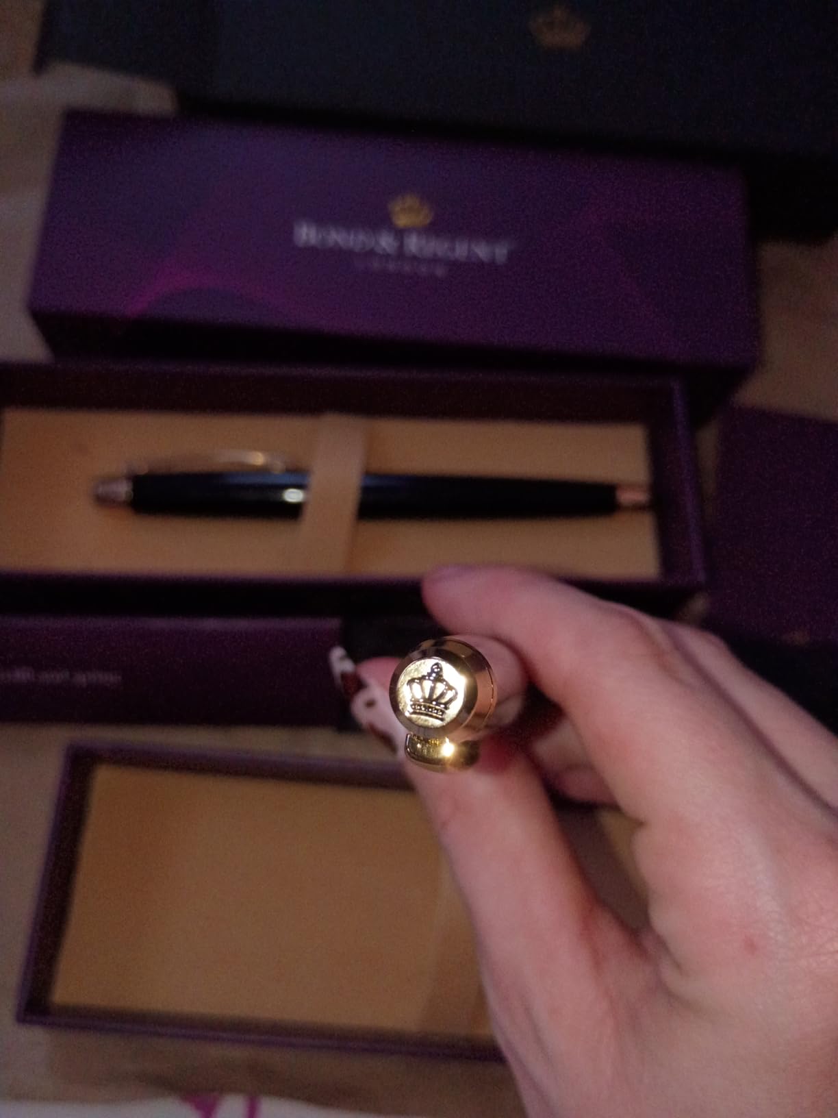 Bond & Regent 24 Karat Gold Luxury Rollerball Pen - Fancy Executive Professional Writing Gift Set for Men & Women, Nice Pens, Gloss Black customer photo 1