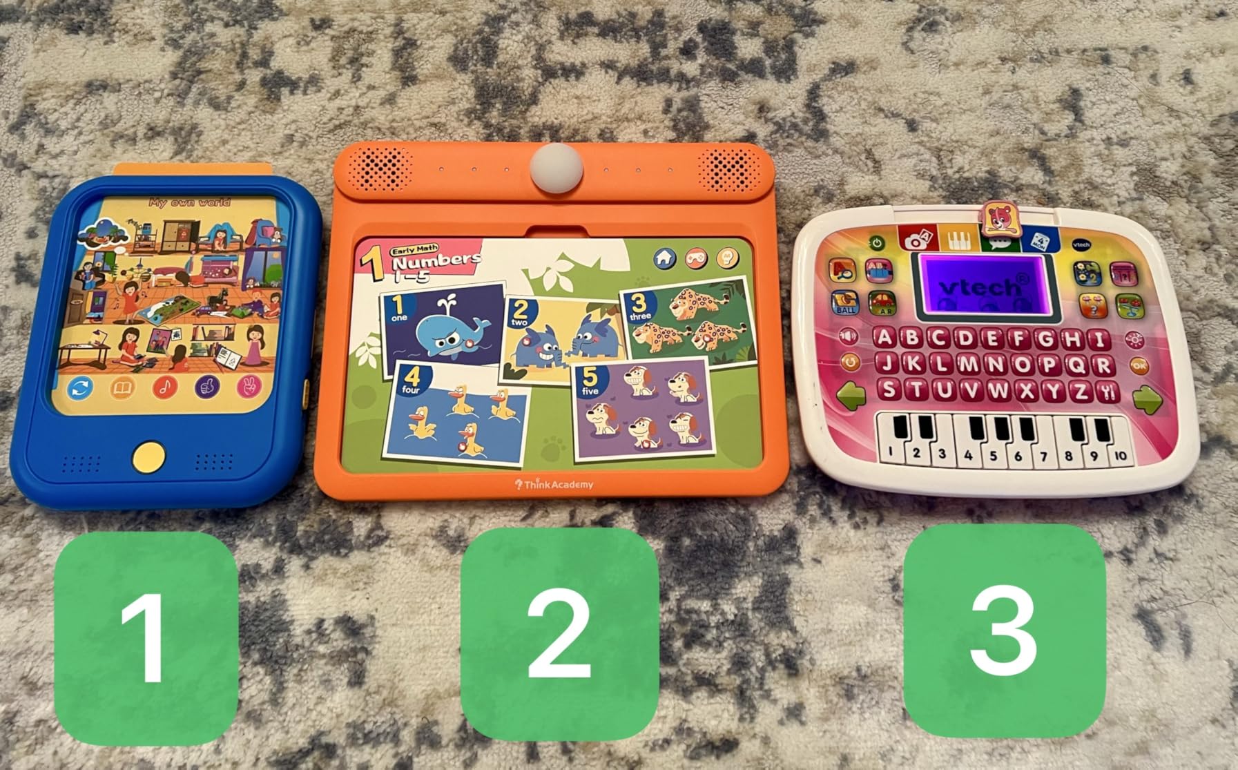 Think Academy Learning Pad - Screen Free Tablet with Flash Cards Inserted to Learn Alphabet, Numbers, Early Math, Logic, Nature and Daily Life, Educational Toys Gift for 3 4 5 Years Old Boys Girls customer photo 2