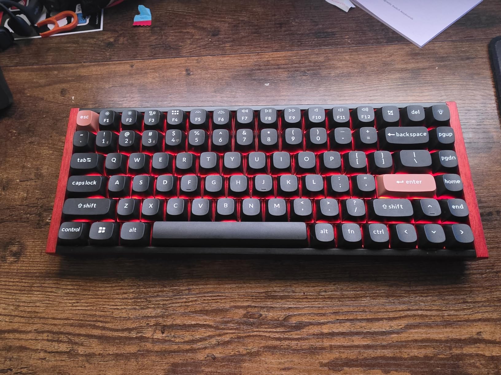 Keychron K2 HE Rapid Trigger Wireless Custom Keyboard with Hall Effect Gateron Double-Rail Magnetic Switch, QMK 2.4 GHz Bluetooth 5.2 RGB Compatible with Mac Windows Linux (Aluminum + Wood) customer photo 1