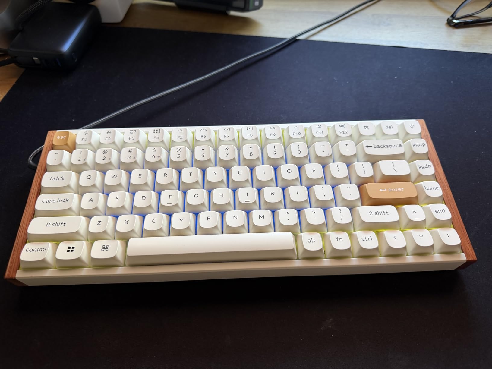 Keychron K2 HE Rapid Trigger Wireless Custom Keyboard with Hall Effect Gateron Double-Rail Magnetic Switch, QMK 2.4 GHz Bluetooth 5.2 RGB Compatible with Mac Windows Linux (Aluminum + Wood) customer photo 2