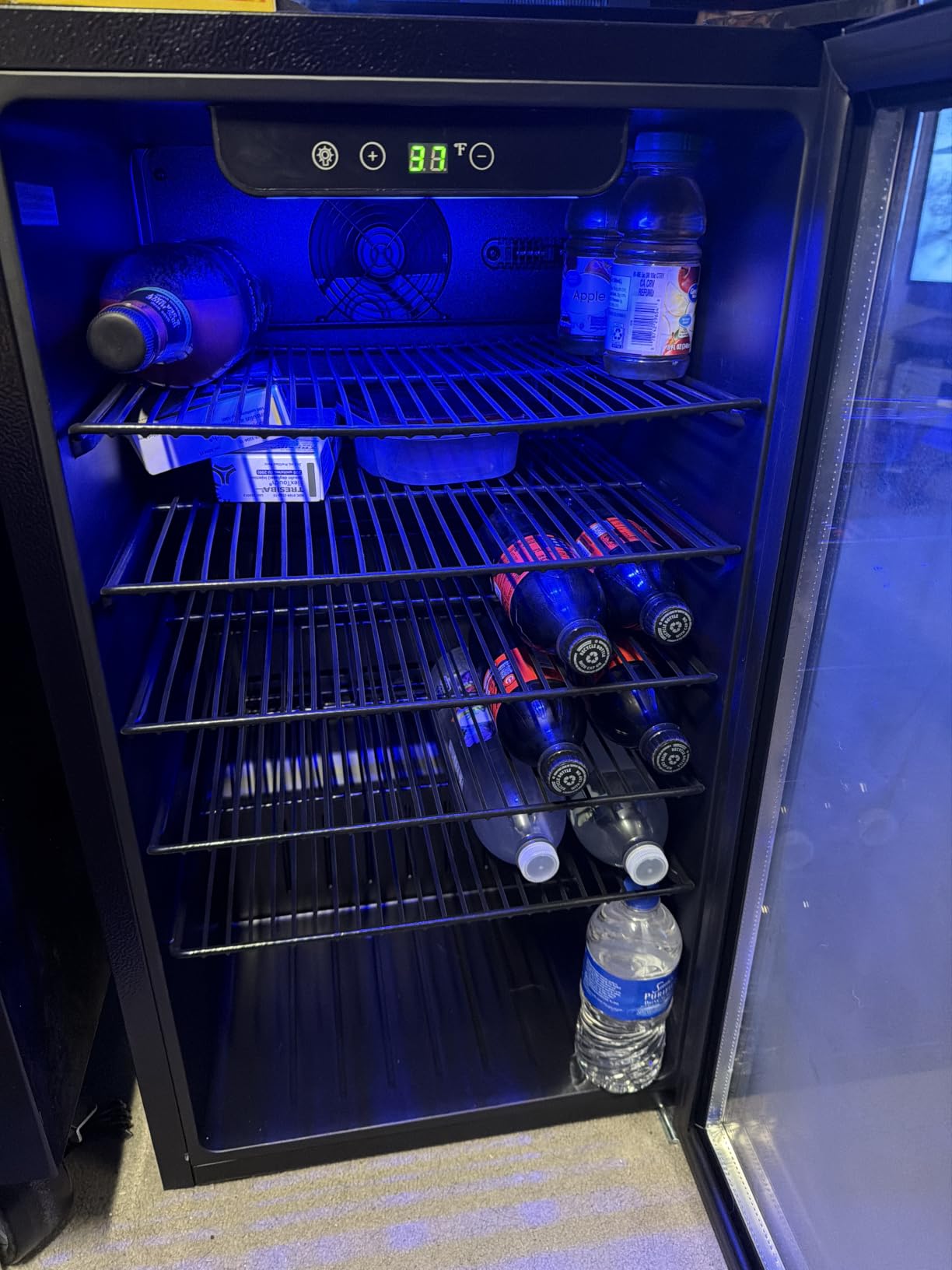 EUHOMY 4.5 Cu.ft Beverage Refrigerator and Cooler, 145 Can Mini fridge with Glass Door for Soda Beer Wine, Small Drink Dispenser with Digital Adjustable Thermostat for Home Office Bar customer photo 2