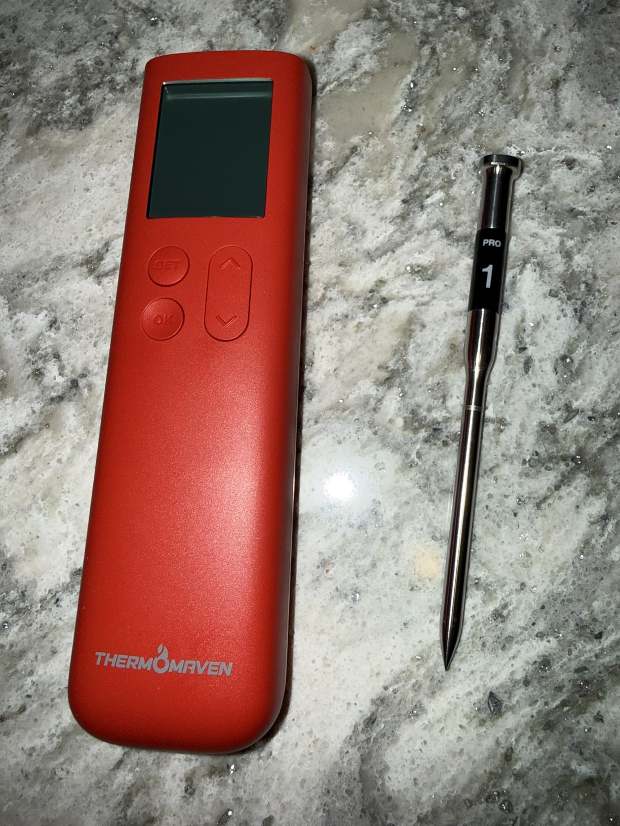 ThermoMaven Smart Bluetooth Wireless Meat Thermometer, 10X Enhanced Sub-1G Signal and Stability, Standalone Display Base, Certified Accuracy ±0.5°F, WiFi Unlimited Range for BBQ, Oven, Smoker, Grill customer photo 2