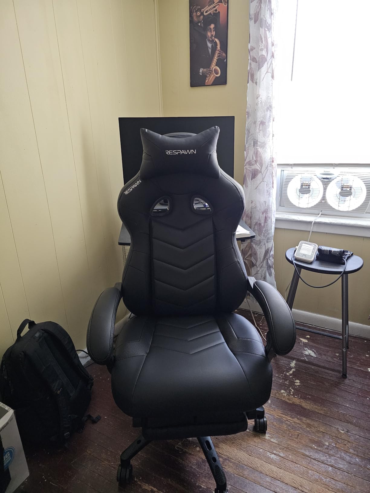 Respawn 110 Pro Ergonomic Gaming Chair with Footrest for Adults - Comfortable Office Gaming Recliner with Lumbar Support and Headrest, Racing Style Video Game Chairs for Computer Gamer - Gray Fabric customer photo 1