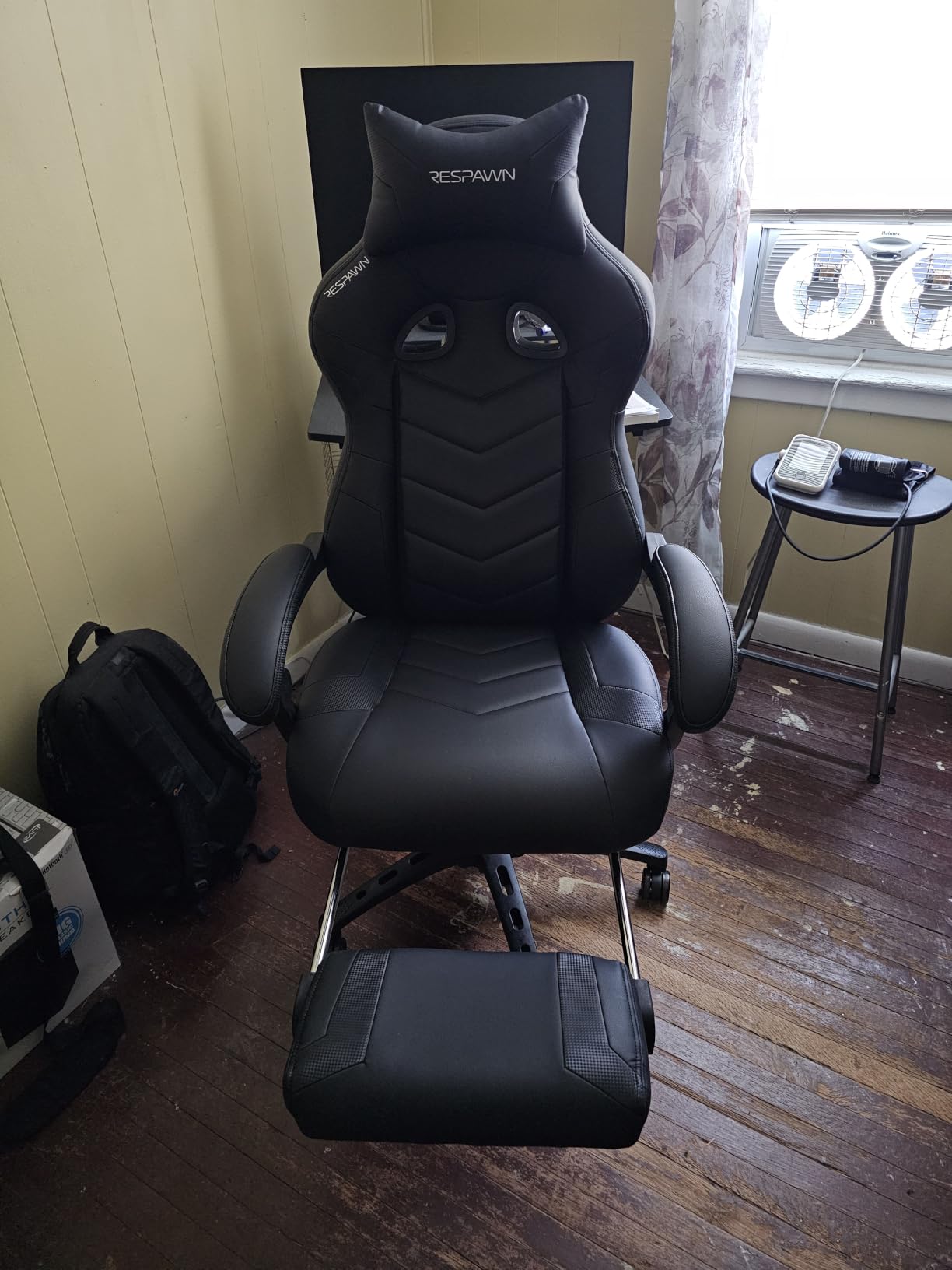 Respawn 110 Pro Ergonomic Gaming Chair with Footrest for Adults - Comfortable Office Gaming Recliner with Lumbar Support and Headrest, Racing Style Video Game Chairs for Computer Gamer - Gray Fabric customer photo 2