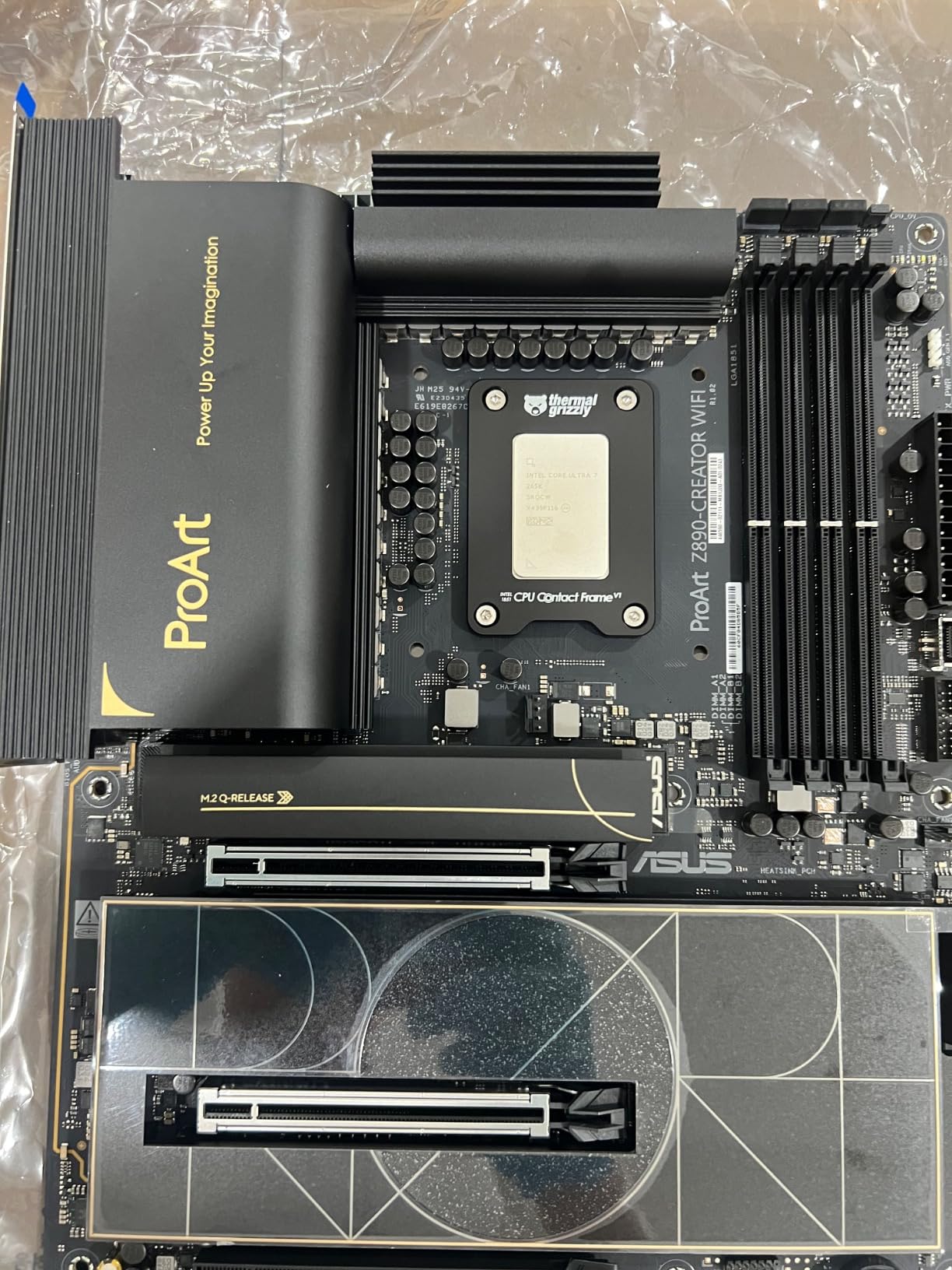 ASUS ProArt Z890-CREATOR WIFI Z890 LGA 1851 ATX Motherboard, Intel® Core™ Ultra Processor Series 2 Ready, 16+2+1+2 stages, PCIe® 5.0, DDR5, Thunderbolt™ 5 Type-C®, 10+2.5 Gb LAN, WiFi 7, 5x M.2, AI OC | Intel Core™ Ultra Processor Series 2 Ready, 16+2+1+2 stages, PCIe 5.0, DDR5, Thunderbolt™ 5 Type-C, 10+2.5 Gb LAN customer photo 1