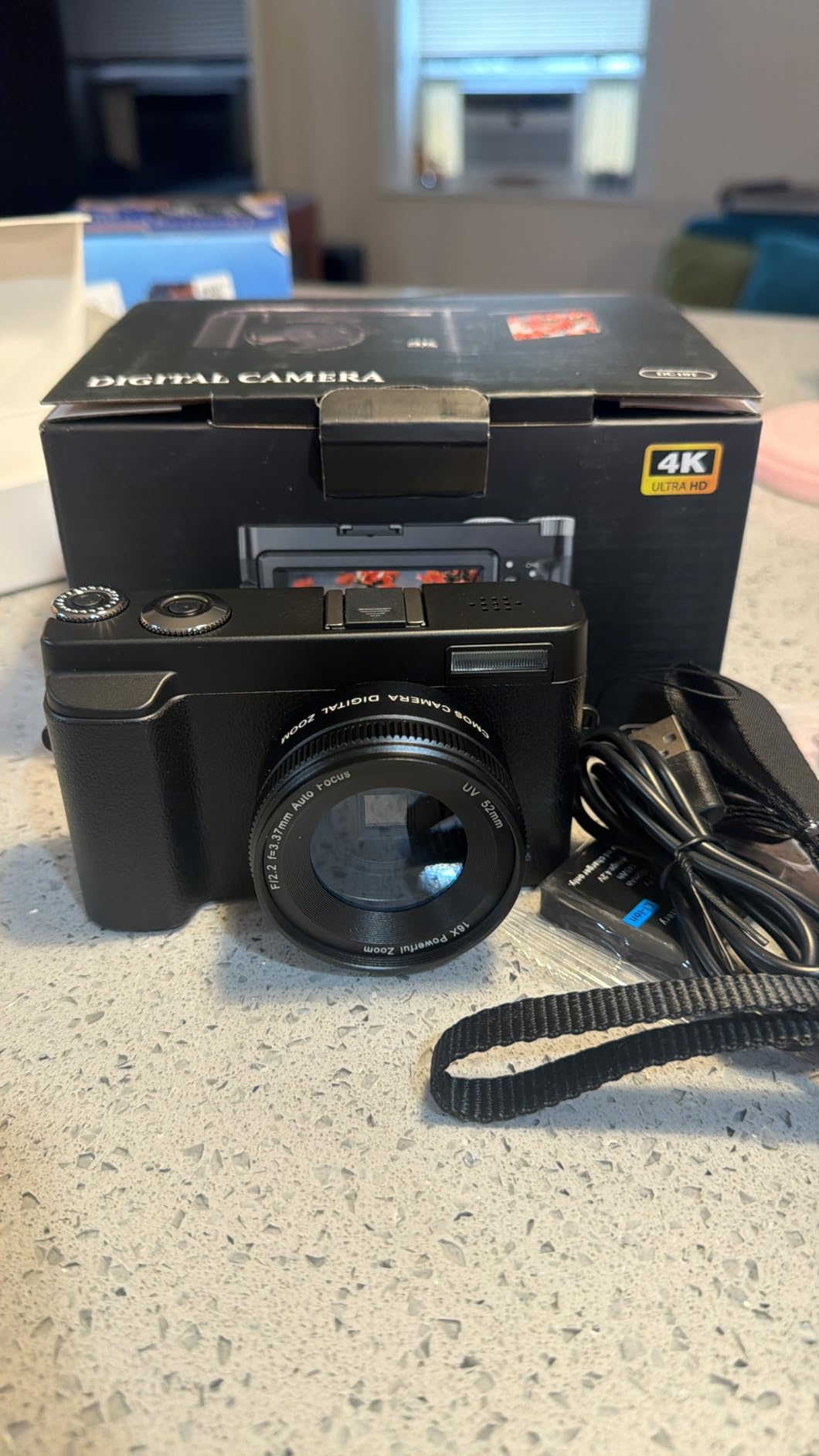 Duluvulu 4K Digital Camera for Photography Autofocus, 2026 Latest 48MP Vlogging Camera for YouTube with SD Card, 2 Batteries, 3