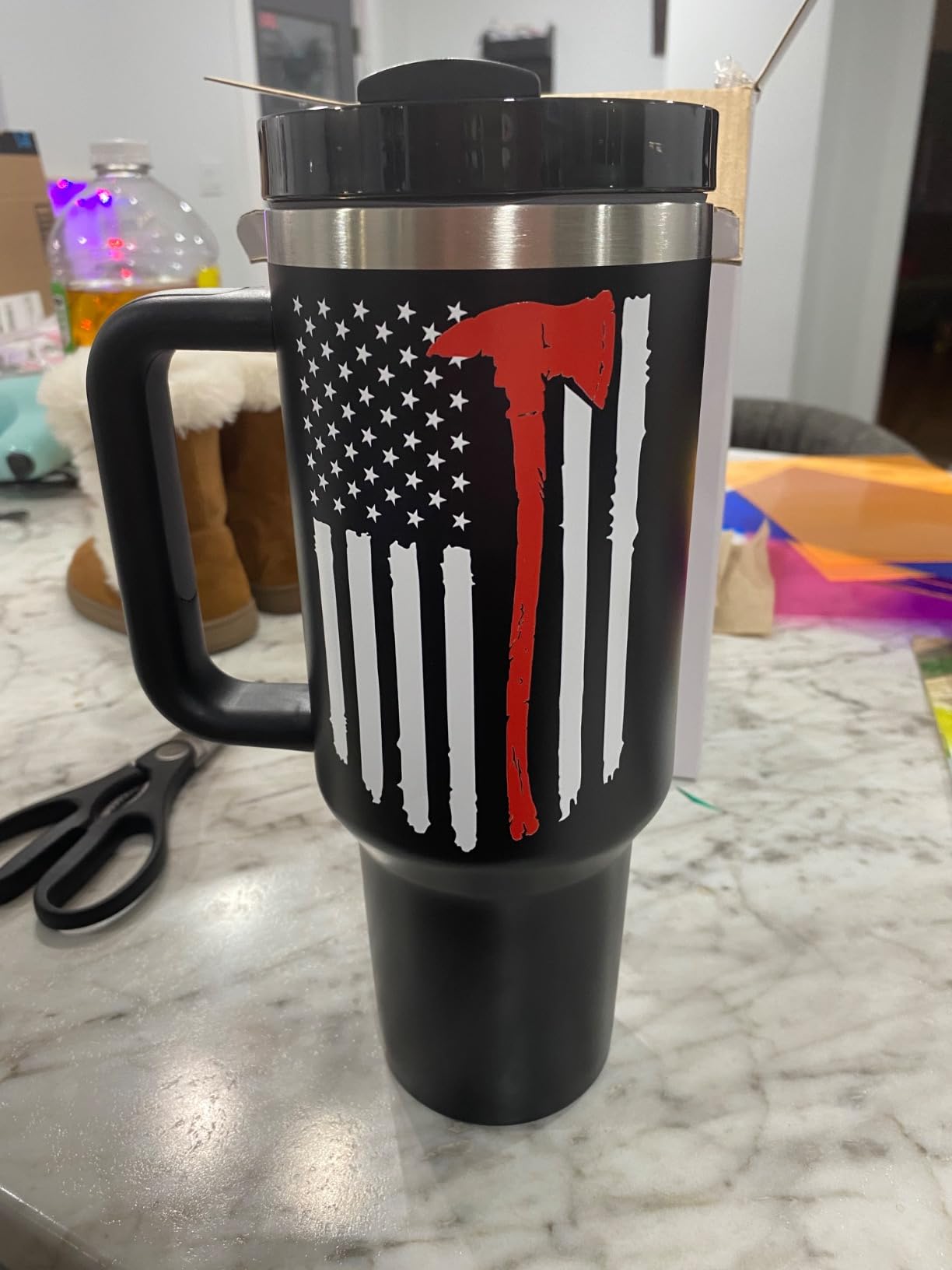 ROSTANTEN Police Officer Gifts - Police Academy Graduation Gifts - 40 oz Travel Cup Insulated Tumbler with Lid and Straw customer photo 2