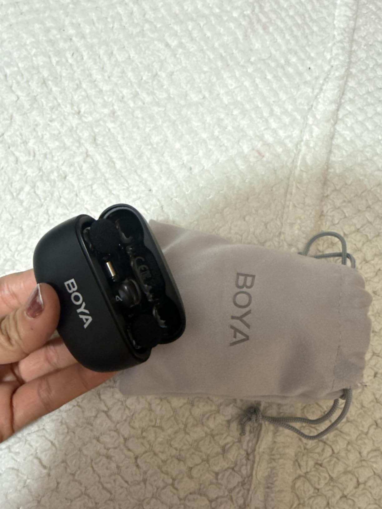BOYA mini 2 Wireless Lavalier Microphones for iPhone 15/16/17 & Android, AI Noise Cancellation, App Control, 30H Battery Life with Charging Case, Lapel Microphone Wireless for Video Recording Vlogging customer photo 2