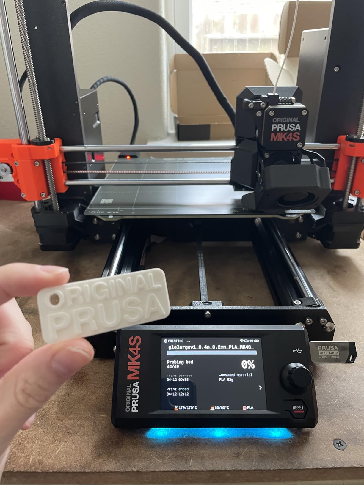 Original Prusa MK4S High-Speed 3D Printer - Fully Assembled & Tested Desktop FDM Printer with Input Shaping, Professional Print Quality, Open-Source Upgradeable Design, 1kg Prusament PLA Included customer photo 1