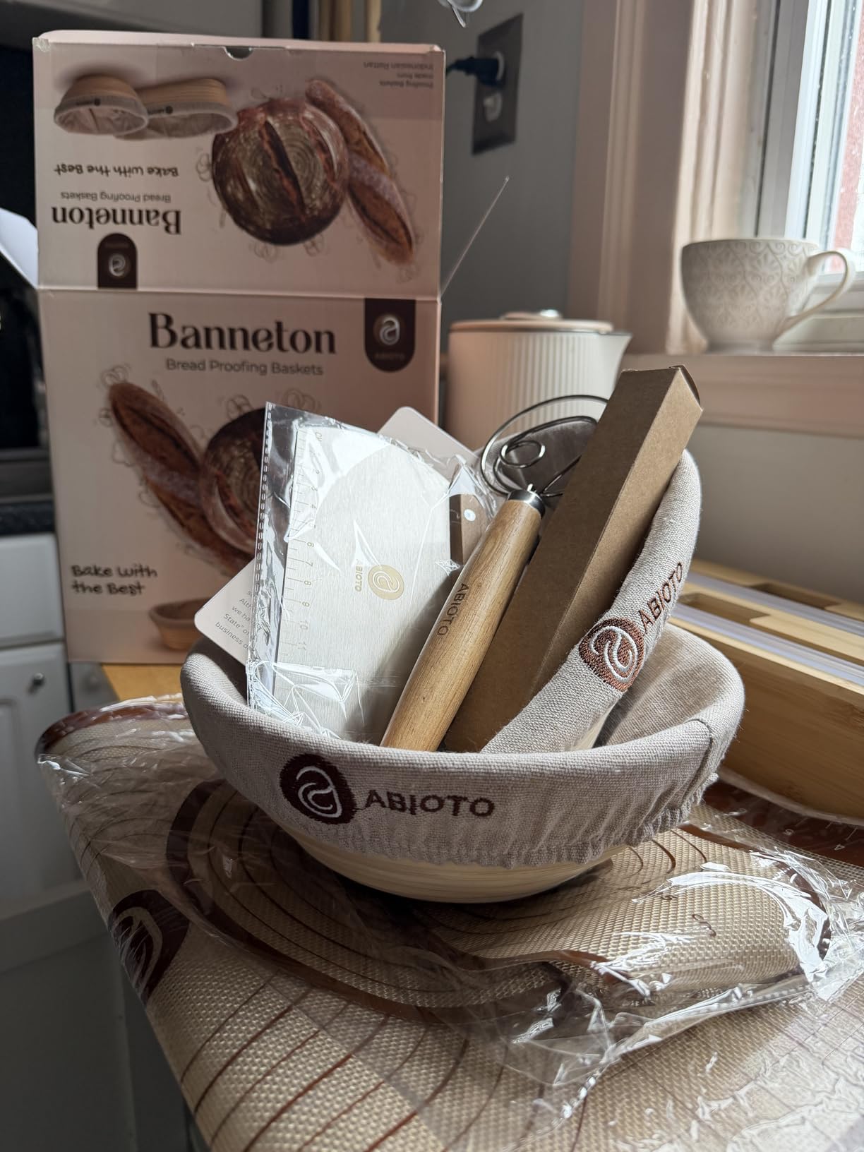 ABIOTO Sourdough Bread Baking Kit - 17-Piece Artisan Set with 9
