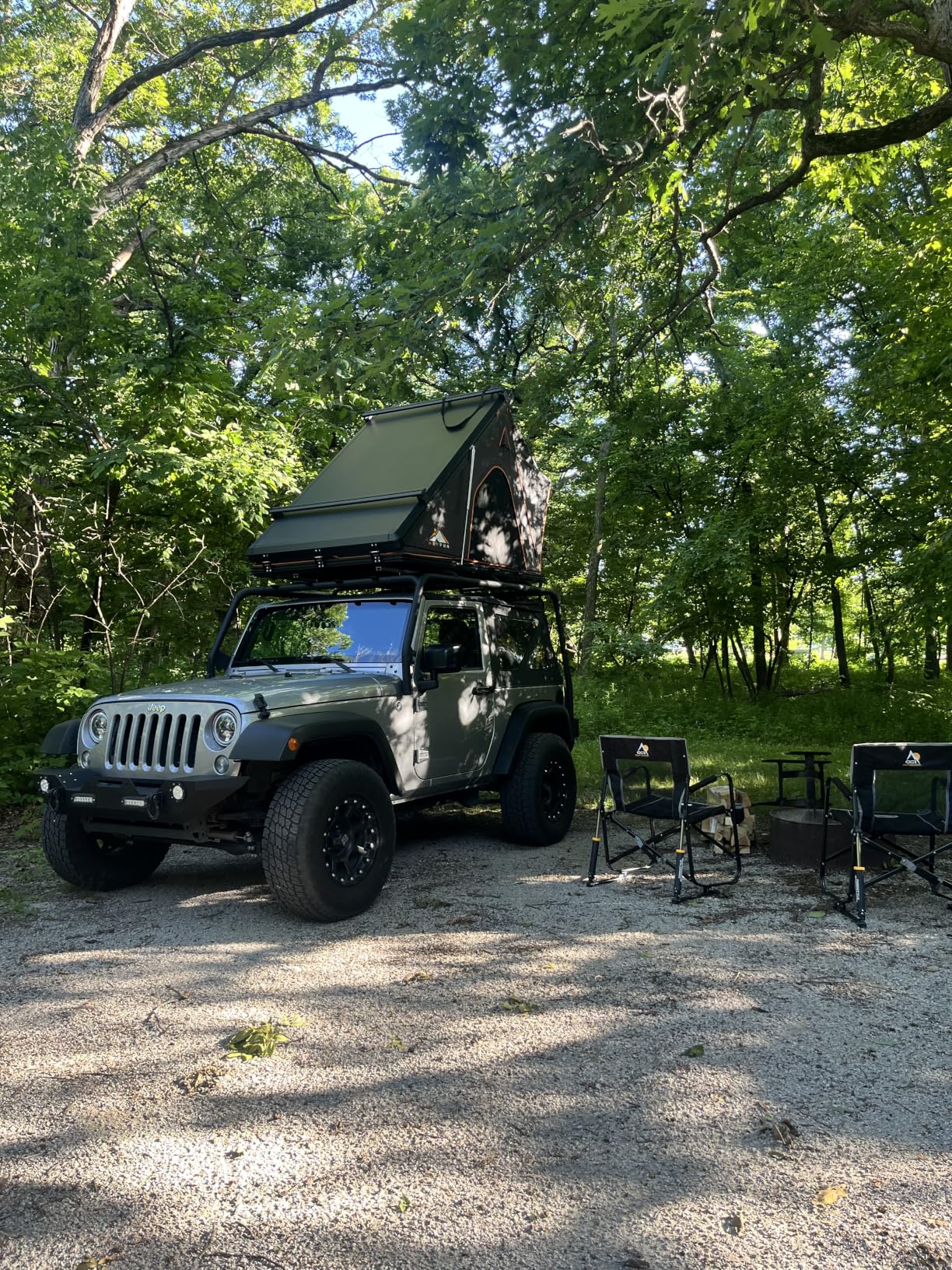 Explorer Pro Rooftop Tent Hard Shell with Side Awning & LED Light Strip, 2-3 Person Roof Top Tent for 4 Season Camping, Aluminum Pop Up Roof Tent for Truck Jeep SUV Van Trailer customer photo 2