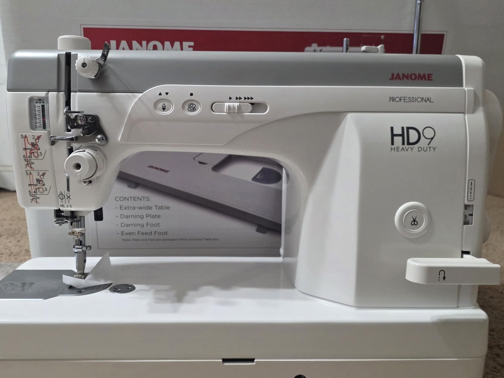 Janome HD9 Heavy Duty High Speed Sewing Machine | Extra Large Bobbin, Bonus Bundle customer photo 2