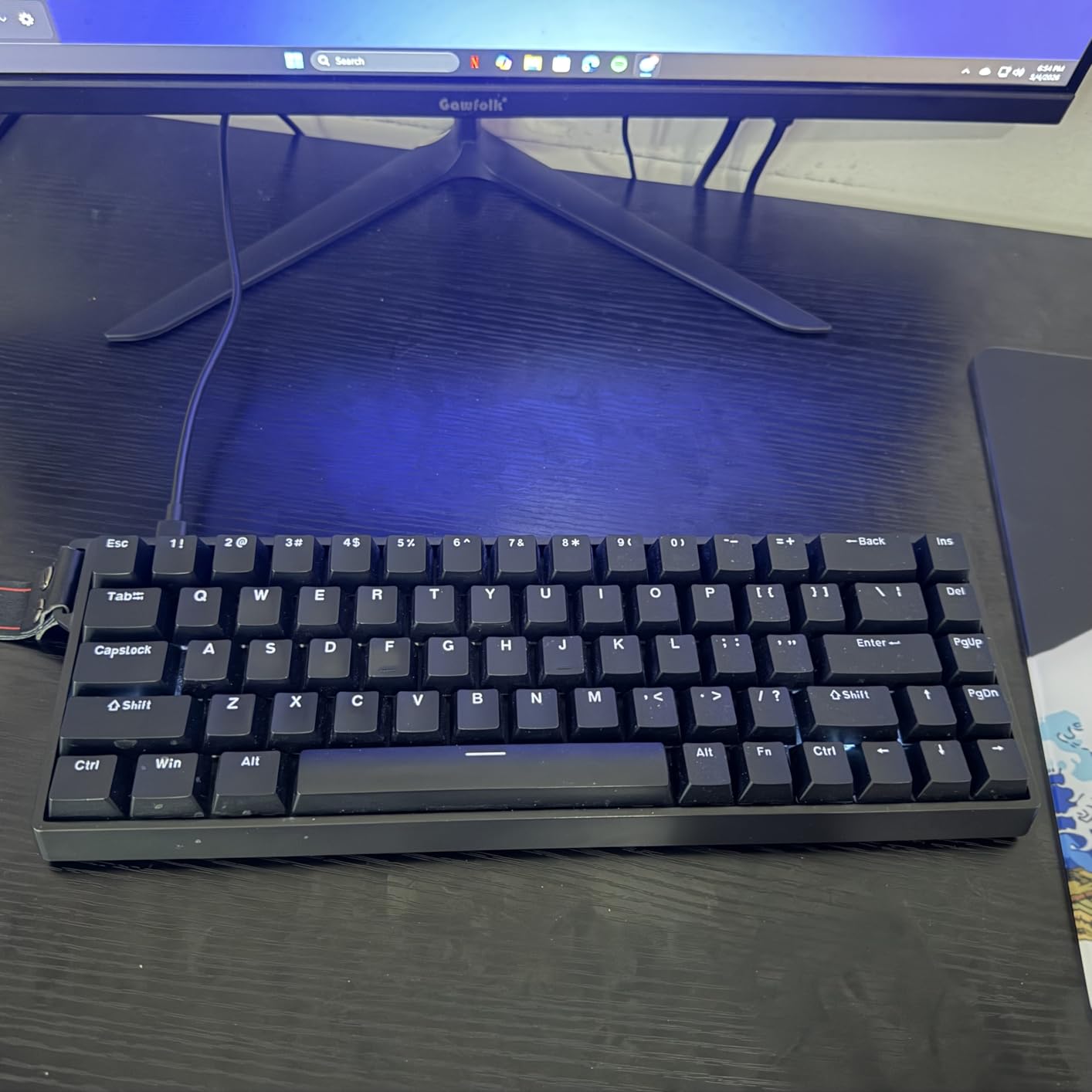 AULA WIN68 HE Mechanical Gaming Keyboard 60%, Hall Effect Magnetic Switch, Fast Trigger Mode Adjustable Actuation, 8000Hz Polling Rate, RGB Backlit, Wired Black Keyboard for Laptop/PC Gamer customer photo 2