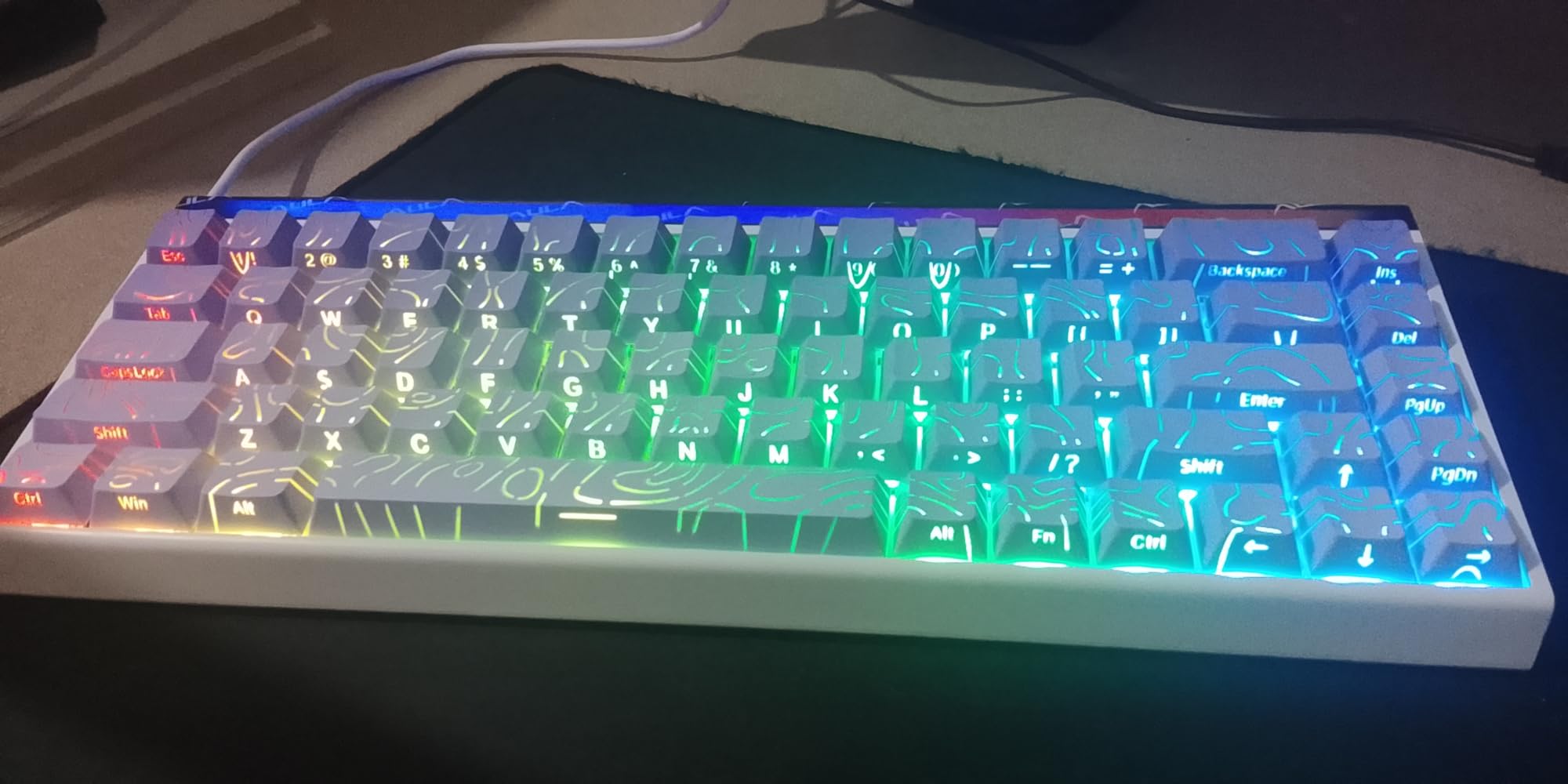 Hero 68 HE 60% Gaming Keyboard Wired, Hall Effect Magnetic Switch Keyboard with Adjustable Actuation, Fast Trigger Mode, 8K Hz Polling Rate, 0.125ms Latency, Side Printed PBT Keycaps, RGB Backlit customer photo 2