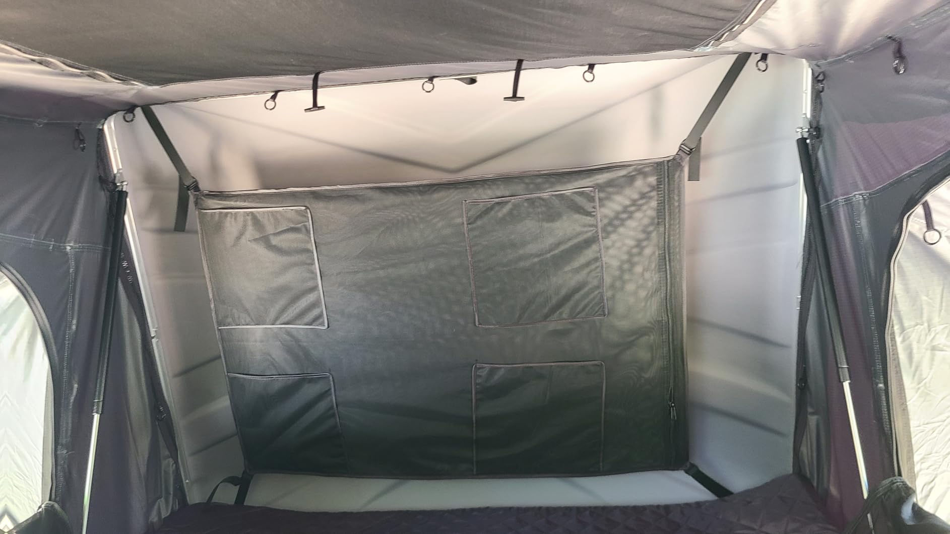 Sanhima Rooftop Tent Hard Shell - Jervis Overland Aluminium ABS Roof Top Tent w/Stargaze Window & LED Strip Light for Car SUV Truck Camping, 2-3 People customer photo 2