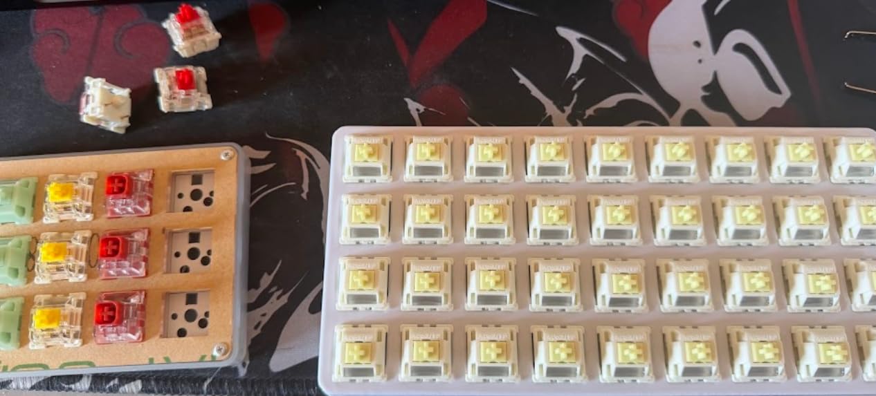 GATERON Creamy Linear Silent Keyboard Switch for Mechanical Gaming Keyboard, 5-Pin 45gf Quiet Pre-Lubed Switches with Standard MX Structure (10pcs) customer photo 1