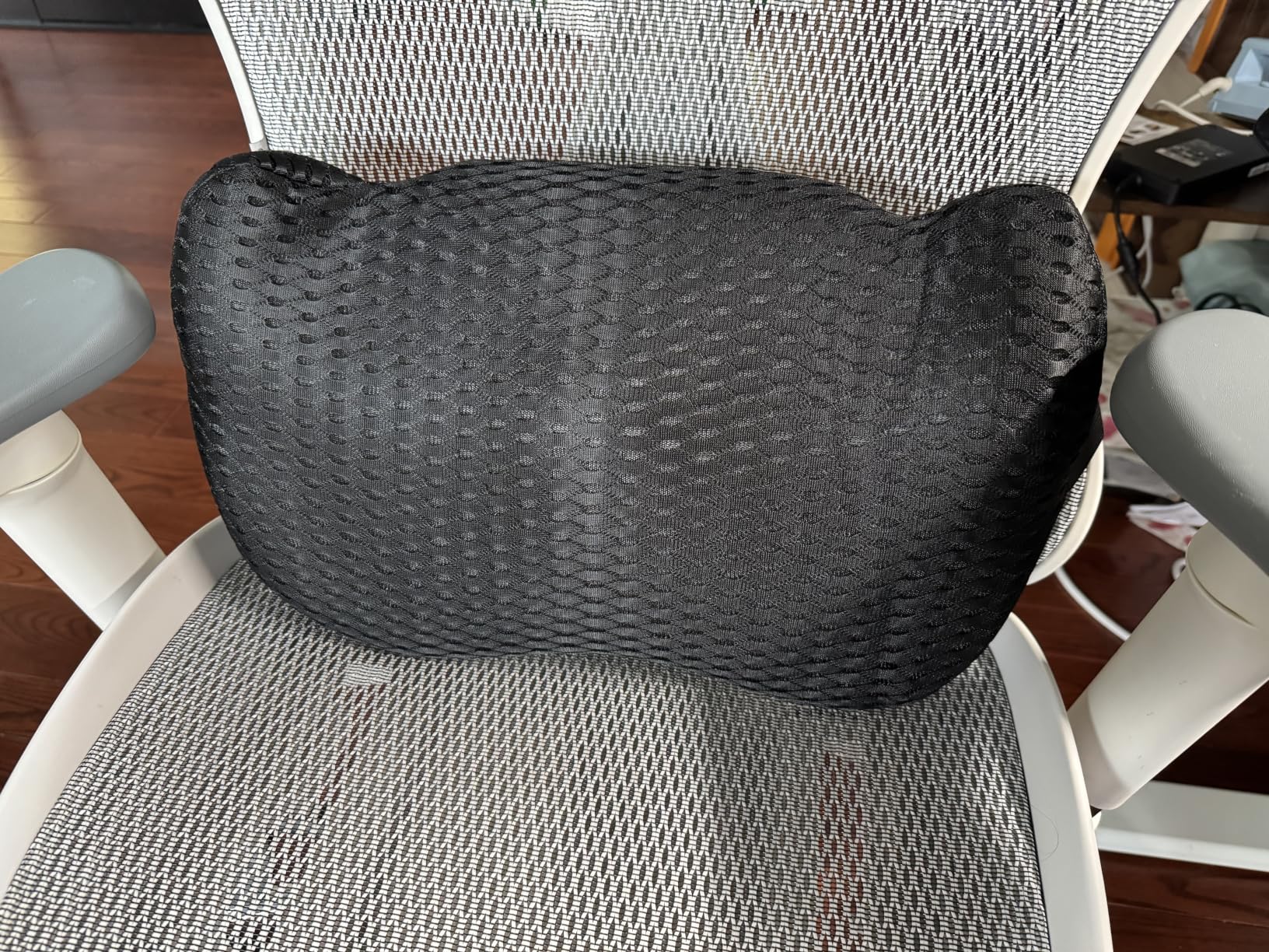 BYMECOST Lumbar Support Pillow for Car, Memory Foam Car Seat Back Support Pillow for Driving, Back Cushion with Strap for Pain Relief, Ergonomic Back Cushion for Office Chair, Wheelchair (Black) customer photo 1