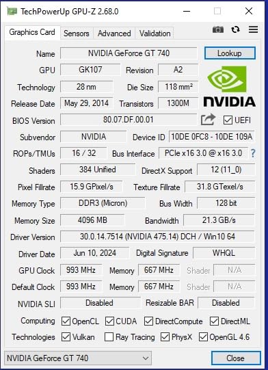 SOYO GeForce GT 740 4GB Low Profile Graphics Card, HDMI/VGA/DVI-D Triple Output, 4GB DDR3 128-Bit, SFF Half-Height Video Card for Slim Desktop PC, Computer GPU Supports Windows 11/10/8/7 customer photo 1