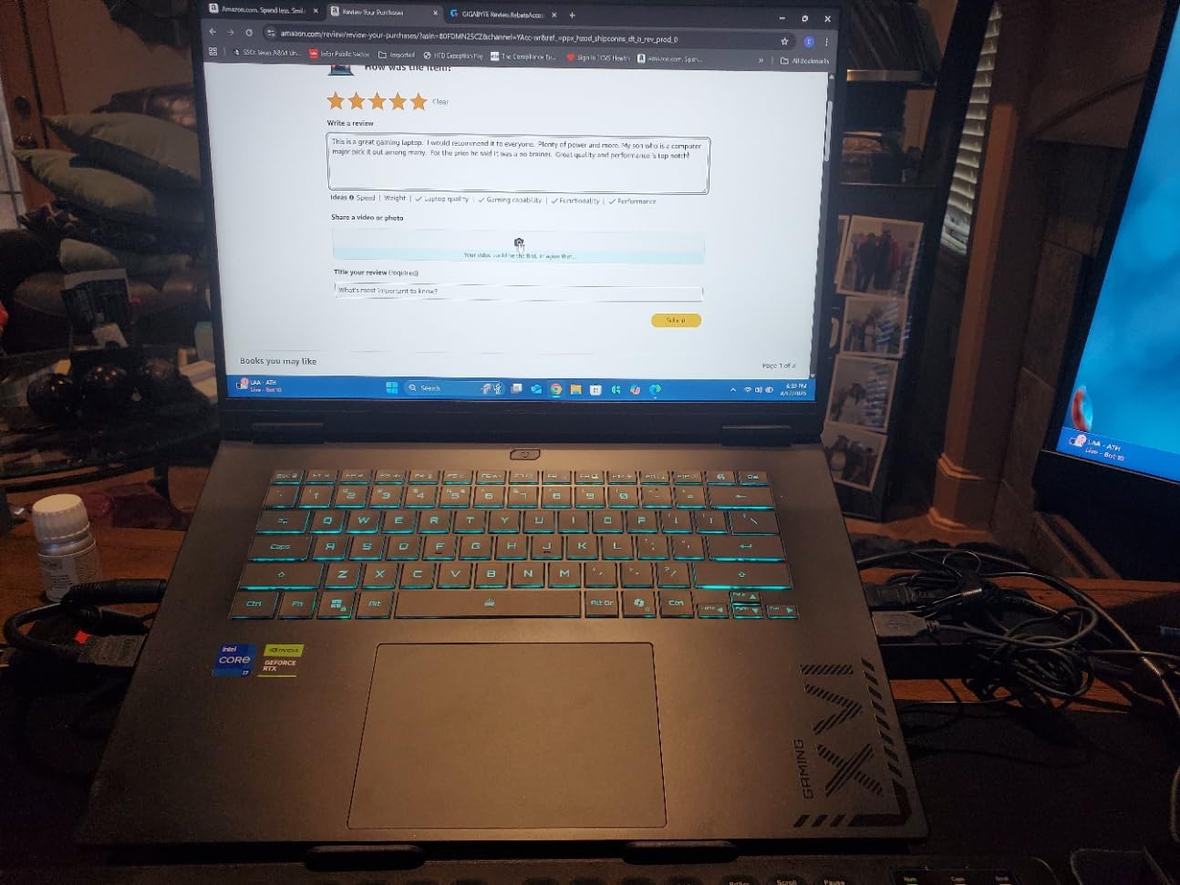 GIGABYTE Gaming A16 Gaming Laptop - 165Hz 1920x1200 WUXGA - NVIDIA GeForce RTX 5060 - Intel i7-13620H - 1TB SSD with 16GB DDR5 RAM - Windows 11 Home AD Gaming A16 CVHI3US894SH customer photo 2