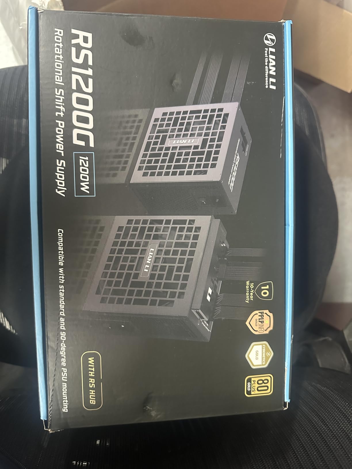Lian Li RS1200G 1200W ATX Power Supply w/USB Fan Hub - Black (RS1200G.BH) | 90 Degree AC Inlet, USB Fan Hub Included, 80+ Gold, PCIe 5.1 & ATX 3.1 Ready, 12V-2x6 Cable, Fully Modular, 10-Year Warranty customer photo 2