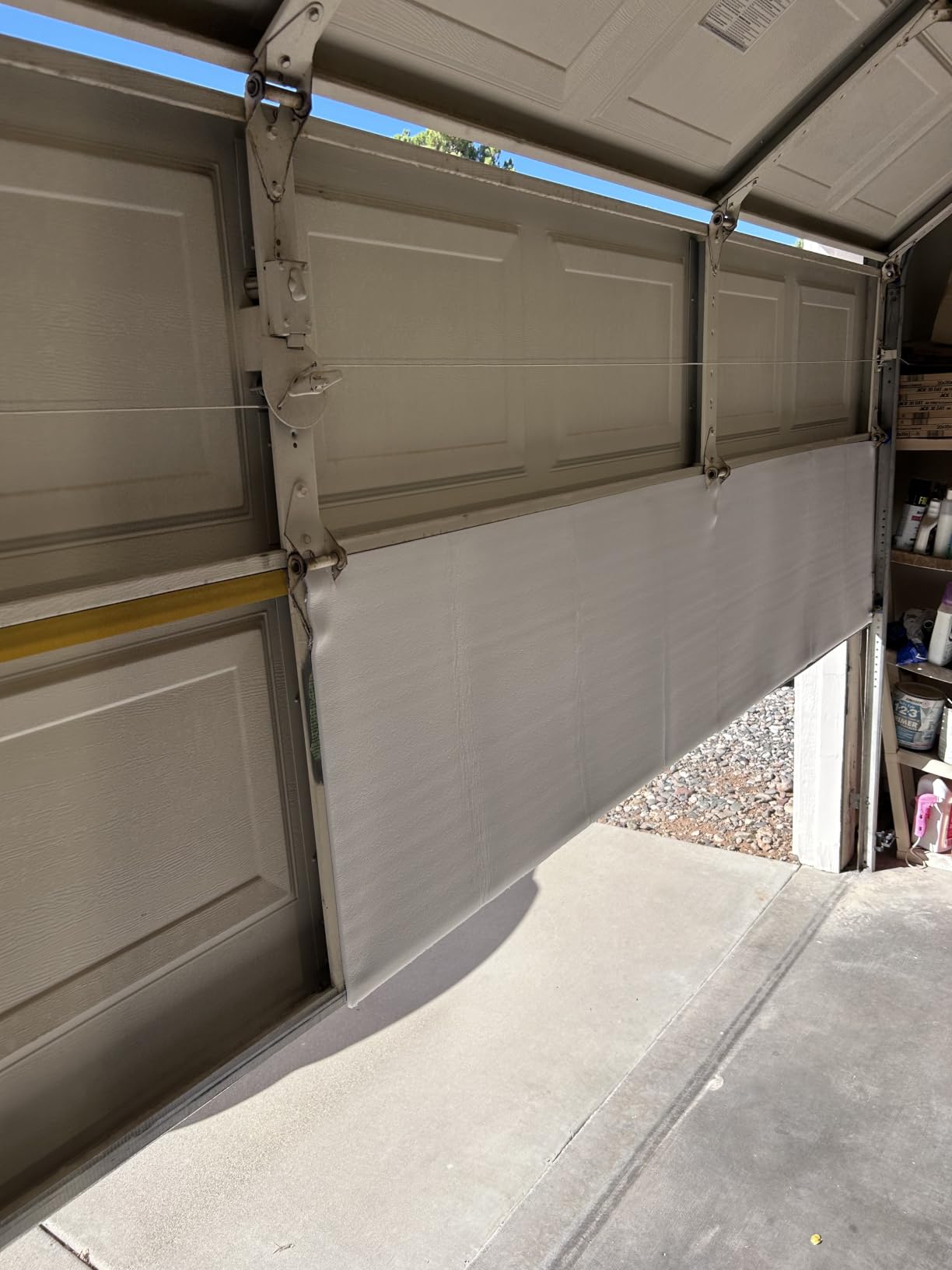 BEEST FULLSTOP Garage Door Insulation Kit - 16x7 & 16x8ft Double Garage Door Insulation Panels - 16 Pre-Cut 24x48 Foam-Core Panels w/ Tape, Cutter & Squeegee - Easy DIY For Instant Temperature Control customer photo 1