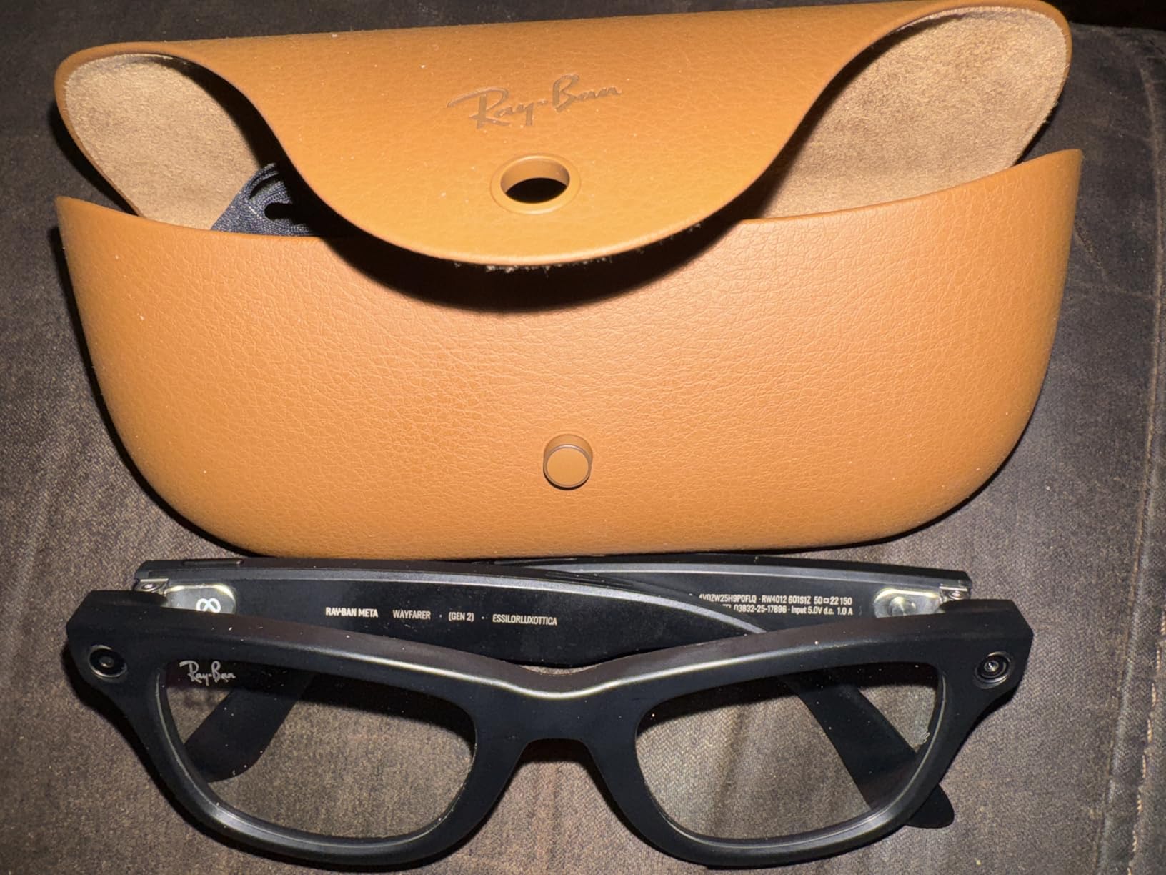 Meta Ray-Ban (Gen 2) Wayfarer Smart AI Glasses, Matte Black, Clear Lenses customer photo 2